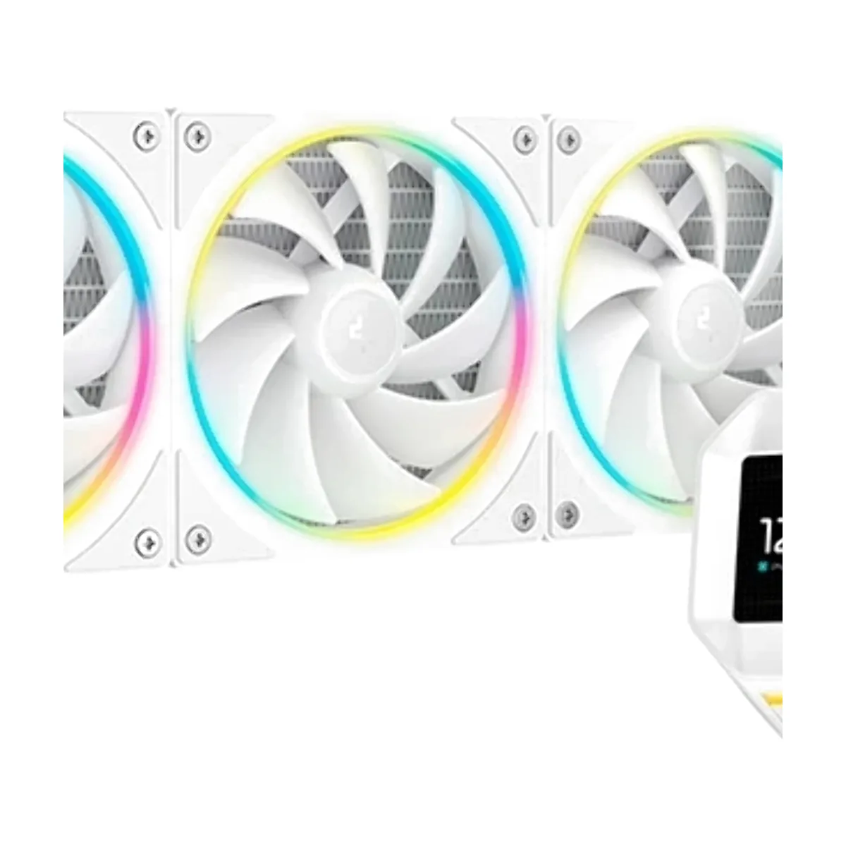 Система жидкостного охлаждения Deepcool LM360 WH ARGb Soc-AM5/AM4/1200/1700/1851 белый 4-pin 19-36dB Al LCD 250W 1729gr Ret (R-LM360-WHDMMC-1)