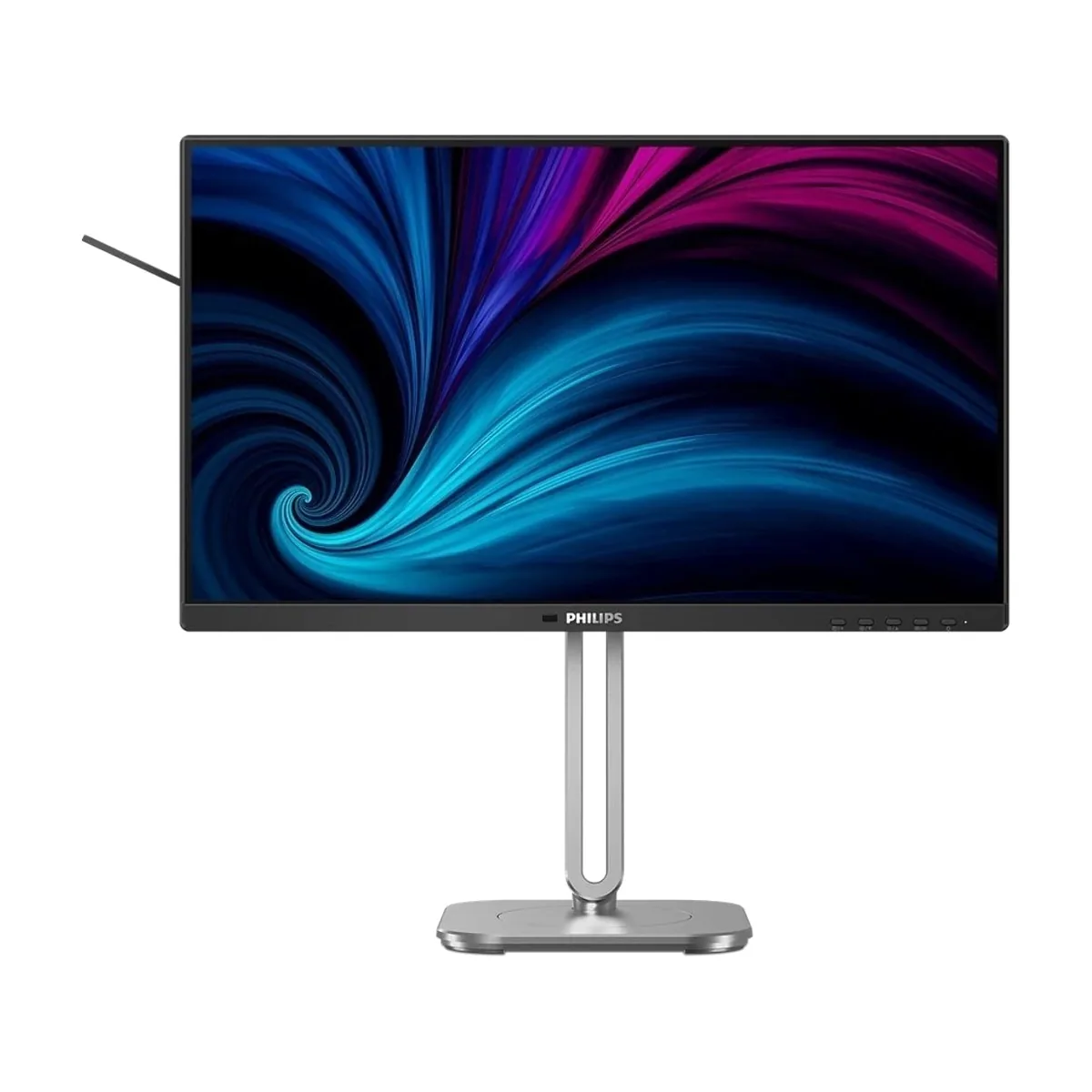 Монитор 23.8" Philips 24B2U4301 IPS 1920x1080, 120 Гц, 4 мс, 16:9, 300 кд/м², HDMI 1.4, DP 1.4, 2xUSB-C (90 Вт), USB Hub (3x USB 3.0), 3.5 Jack, динамики (2x2 Вт), RJ45, HDR10, Adaptive-Sync, черно-серебристый