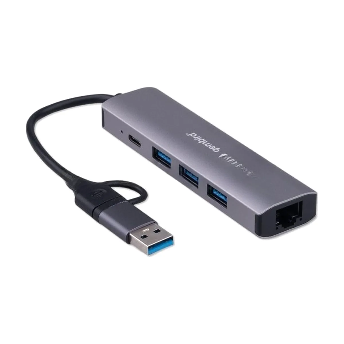 Док-станция Gembird UHB-D7, USB Type-C + USB, 3хUSB3.1, Type-C, RJ45, USB