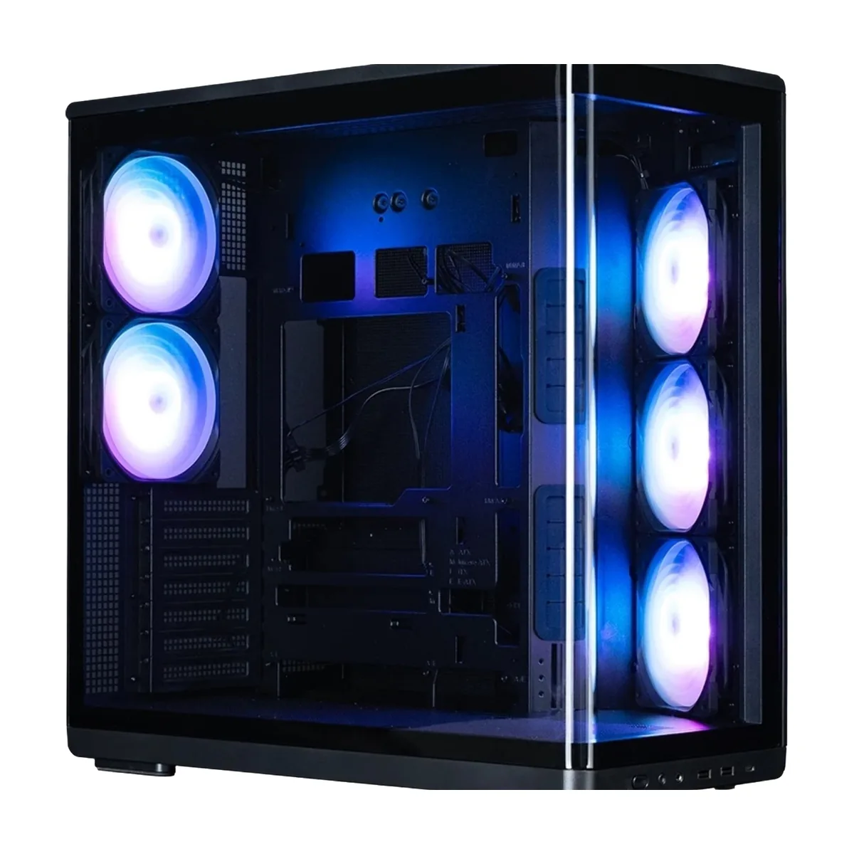 Компьютерный корпус ZALMAN MidTower P60 black (ATX, без БП, 2xUSB 3.0+USB Type C, 5x120мм ARGb) (Zalman P60 Black)