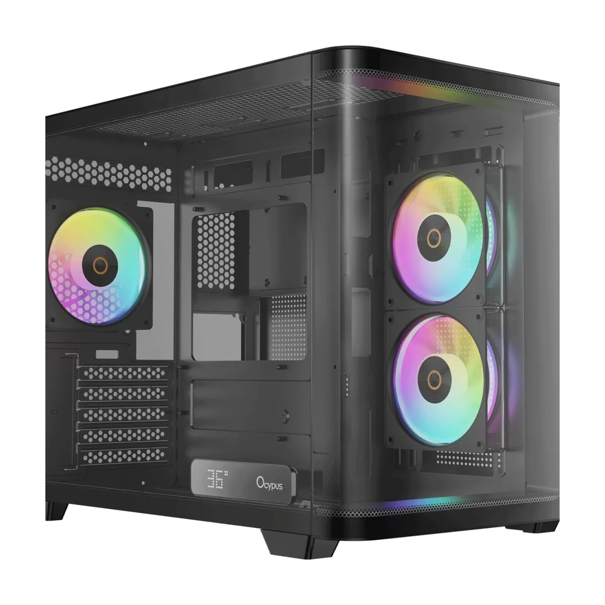 Компьютерный корпус Ocypus Iota C50 BK Curve ARGB Digital mATX без БП (Iota-C50-BKD300CD-GL)