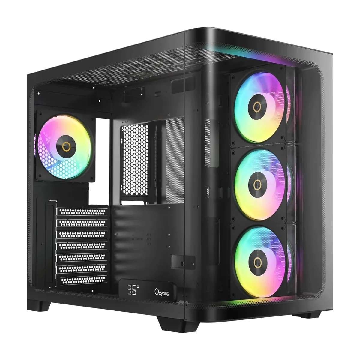 Компьютерный корпус Ocypus Iota C70 BK Curve ARGB Digital (Iota-C70-BKD400CD-GL)