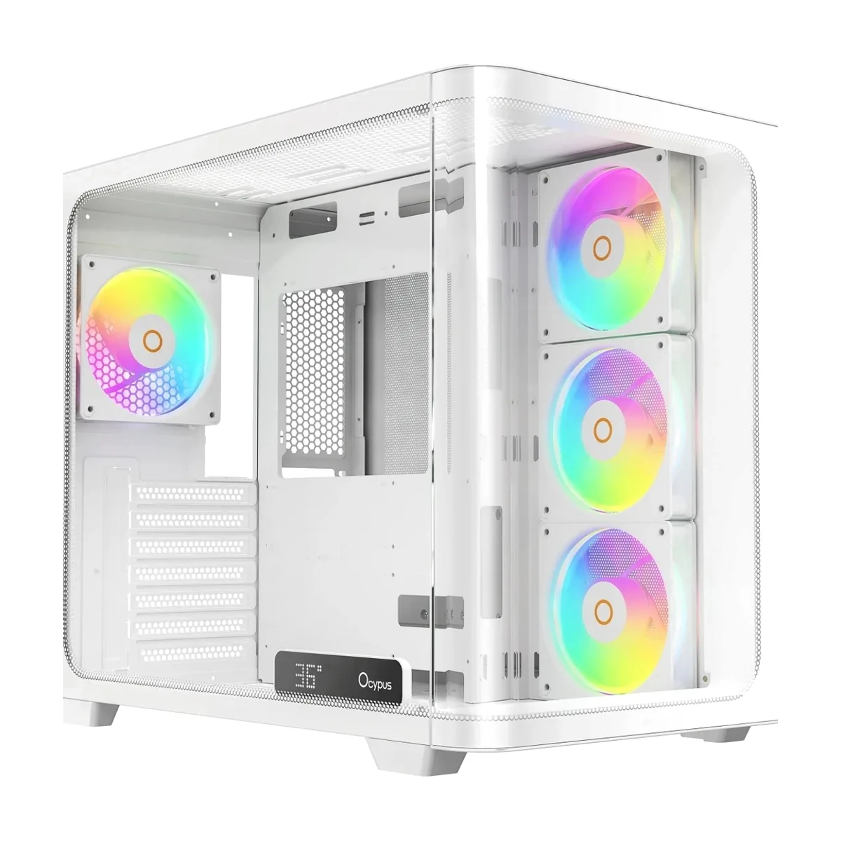 Компьютерный корпус Ocypus Iota C70 WH Curve ARGB Digital ATX без БП (Iota-C70-WHD400CD-GL)