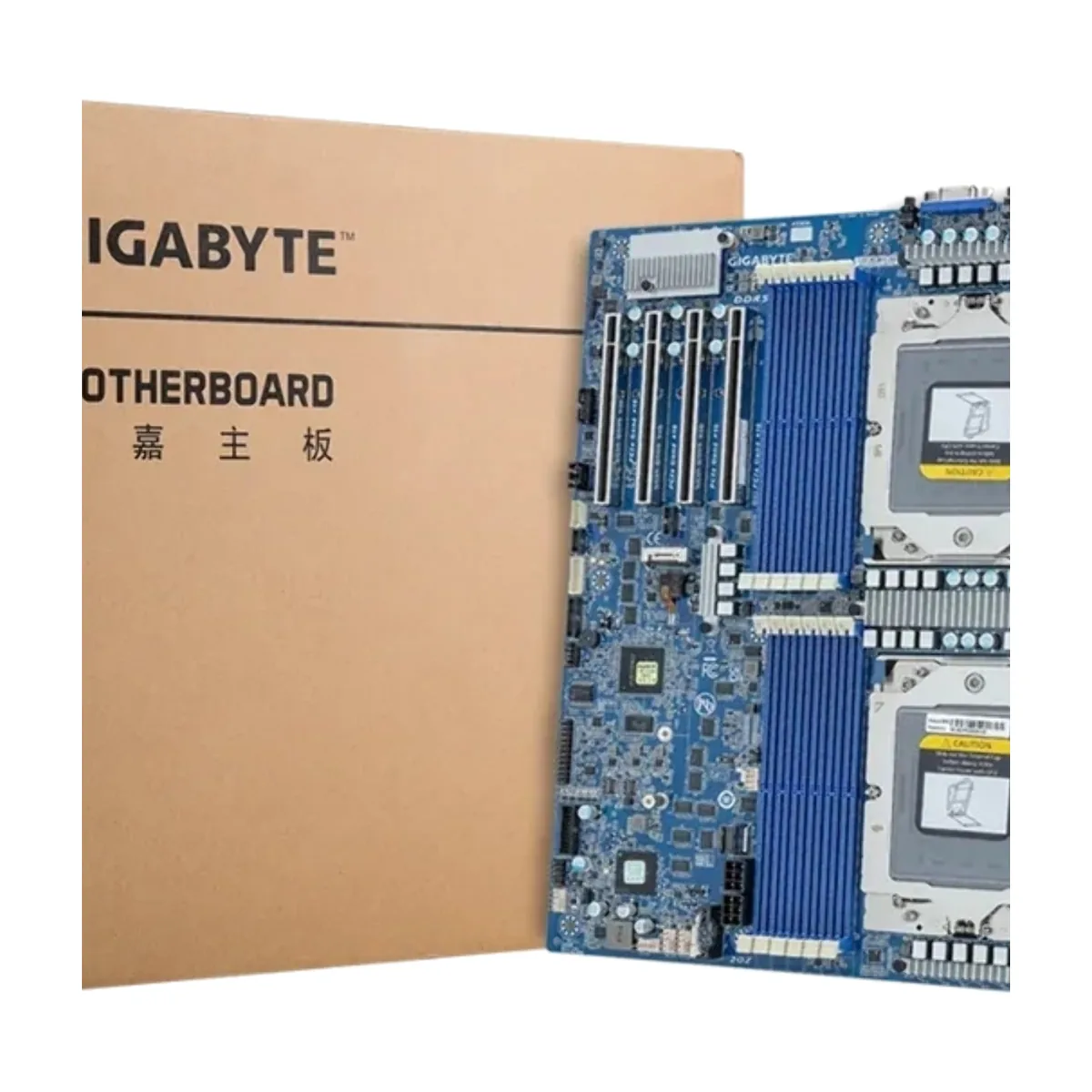 Серверная материнская плата Gigabyte MZ73-LM1, 2xSP5, AMD EPYC 9004/9005, 24xDDR5 RDIMM (до 4096 ГБ, 4800 МГц), 3xSlimSAS, 4xPCIe 4.0 x16, 1xM.2 22110, 2x10Gb LAN, 1xGb LAN (IPMI), 2xUSB-A 5Gbps, 1xVGA, 1xCOM, EATX
