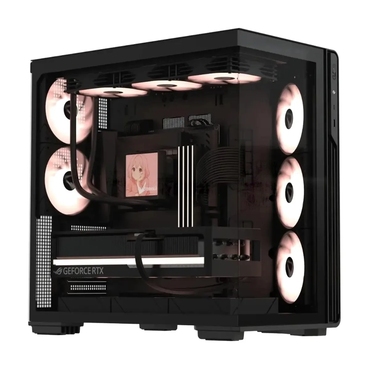 Компьютерный корпус Formula V Line Crystal Z7 PA Black, ATX, TYPE-C*1, USB3.0*1, Front+Side Glass, SIDE 3x PERFORMANCE ARGB, REAR 2x PERFORMANCE ARGB