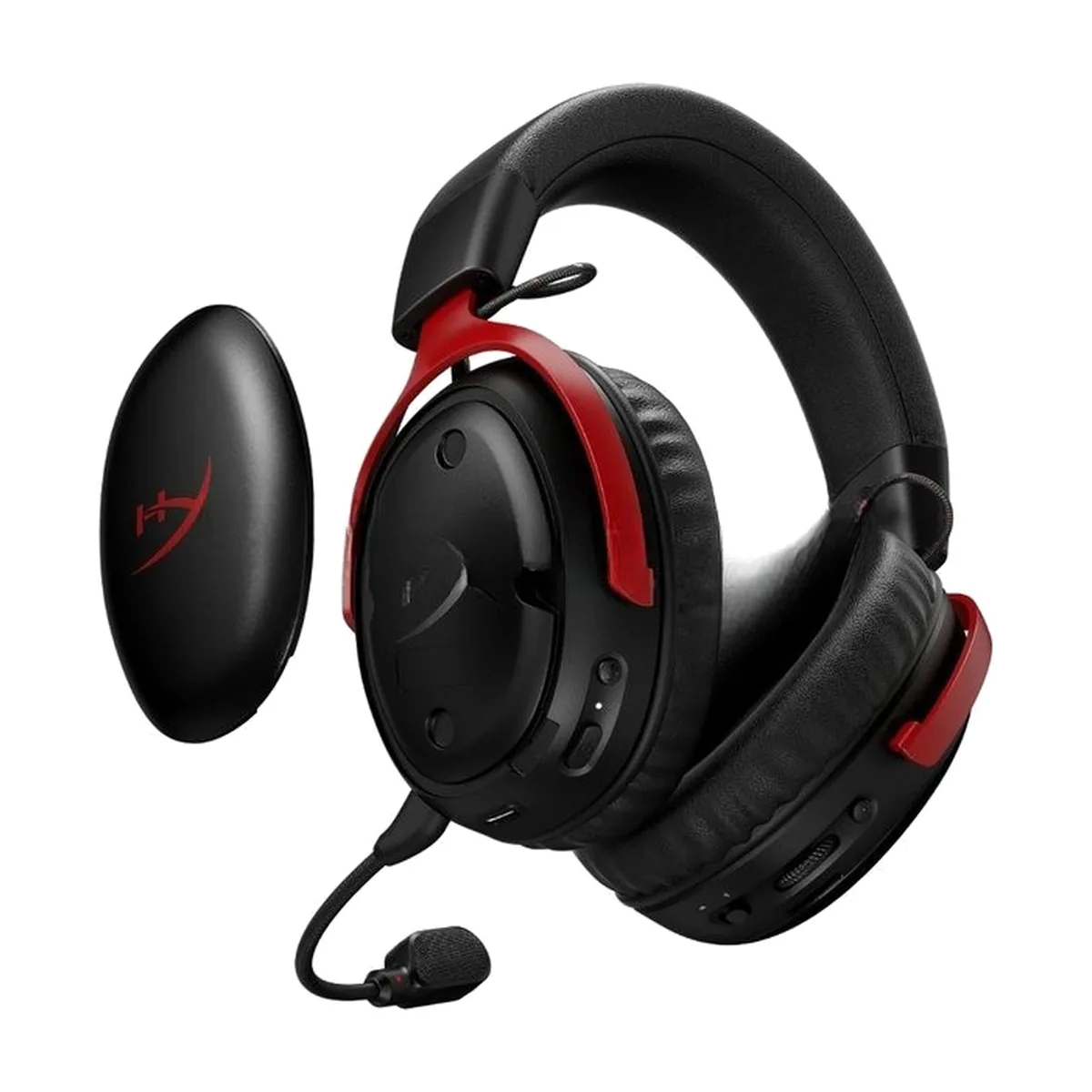 Гарнитура HyperX Cloud III S Wireless чёрный/красный, беспроводная, радиоканал, до 120 ч, съёмный микрофон, совместимость с PS5