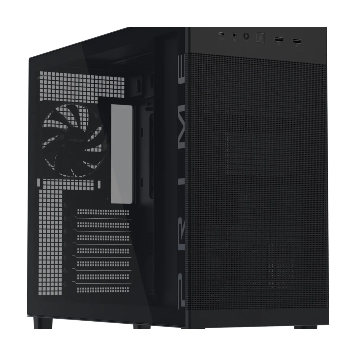 Корпус ASUS Prime AP303 TG, Midi-Tower, чёрный, 1 x 120 мм