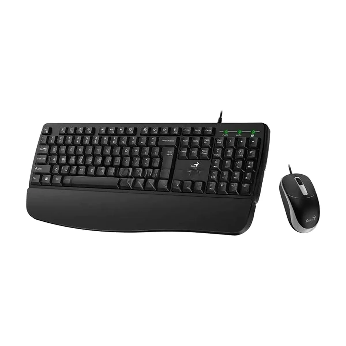 Комплект клавиатура+мышь Genius KM-123 проводной, USB, 1200 DPI, черный