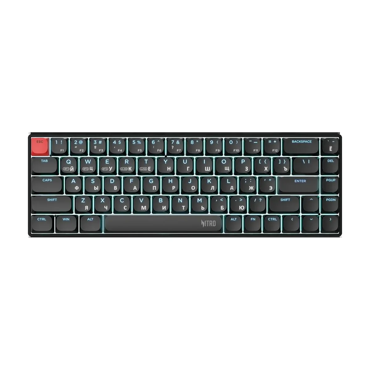 Клавиатура Acer OKR400 гибридная, USB Type-A, Bluetooth, радиоканал, чёрный