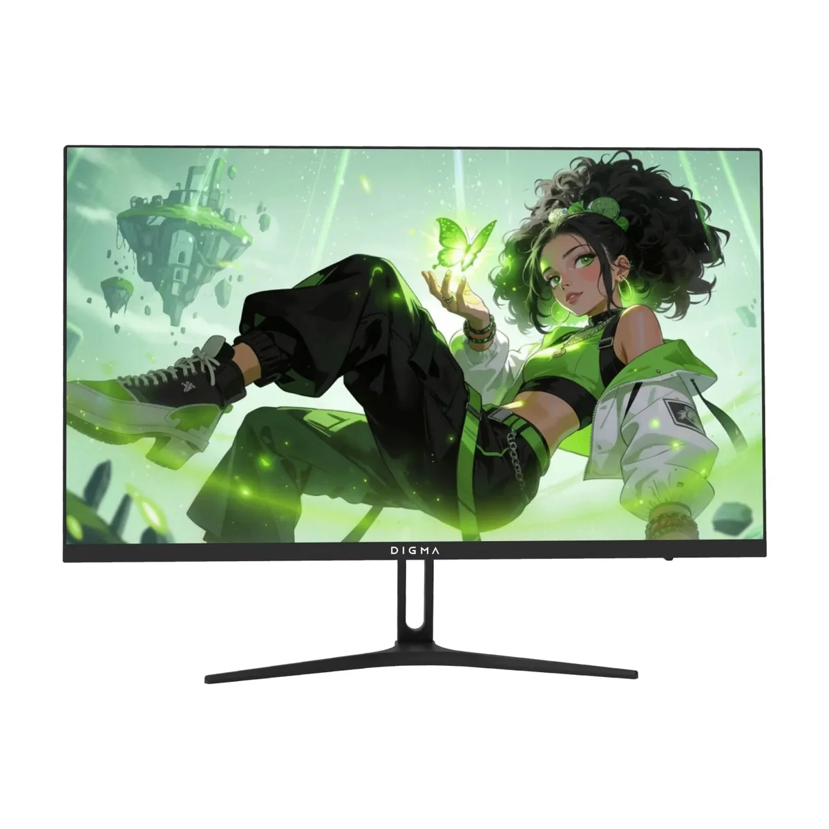 Монитор 23.8" Digma Overdrive 24P411F IPS 1920x1080, 180 Гц, 1 мс, 16:9, 250 кд/м², HDMI, DisplayPort, FreeSync, G-Sync Compatible, Flicker Free, Low Blue Light, черный