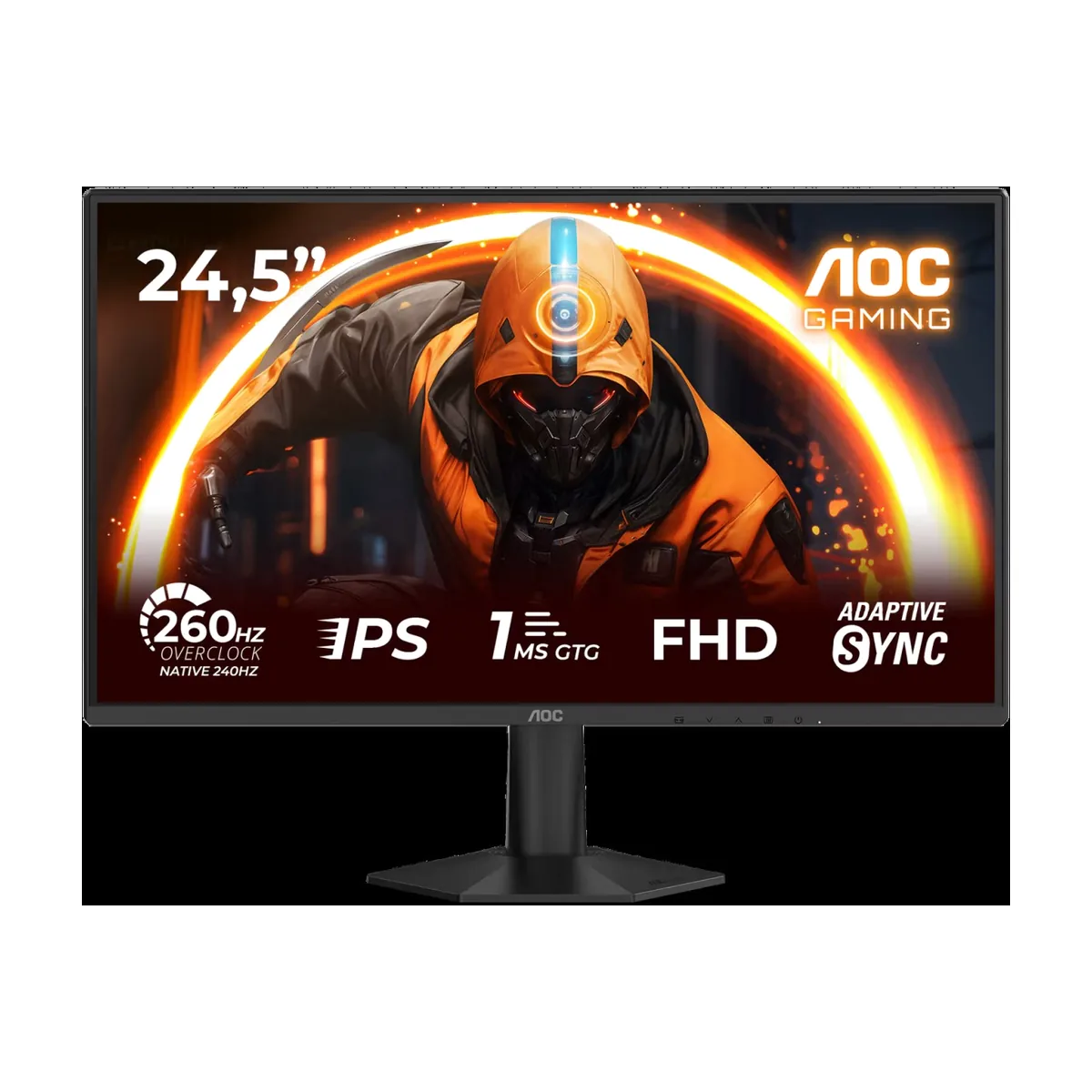 Монитор 24.5" AOC 25G50Z Fast IPS 1920x1080, 260 Гц, 1 мс, 16:9, 300 кд/м², HDMI, DisplayPort, HDR, Flicker Free, Low Blue Light, черный