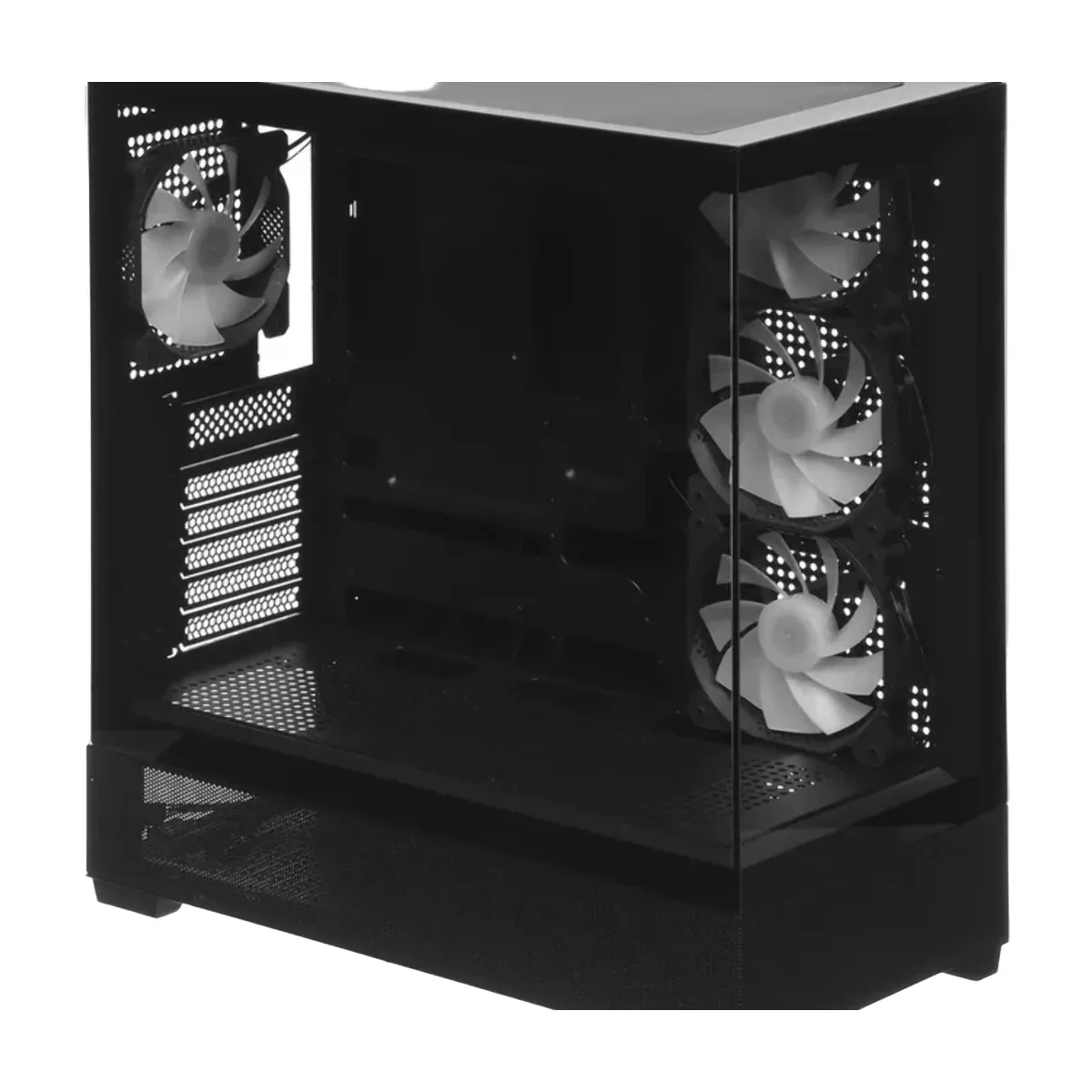Корпус ACCORD ACC-ZA11B AR Black, Midi-Tower, чёрный, 4 x 120 мм