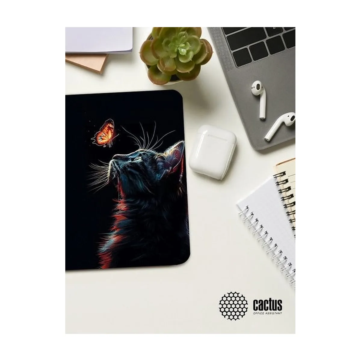 Коврик для мыши Cactus Night Cat 220x180x2мм (CS-MPC-P12XS)