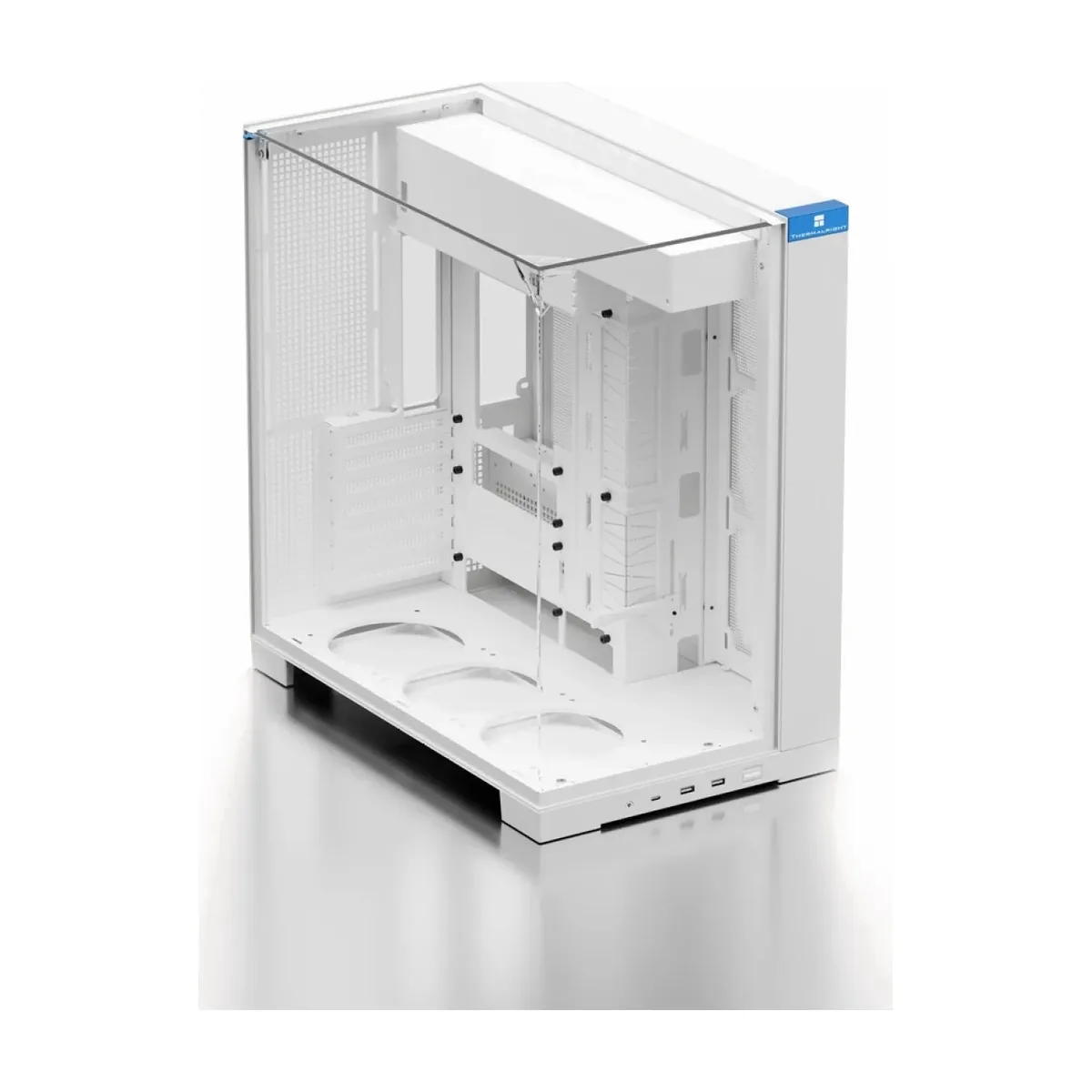 Корпус без блока питания Thermalright A70, Midi-Tower, TG, no fans, 2xUSB-A 3.0, 1xUSB Type-C, ATX, mATX, mITX White