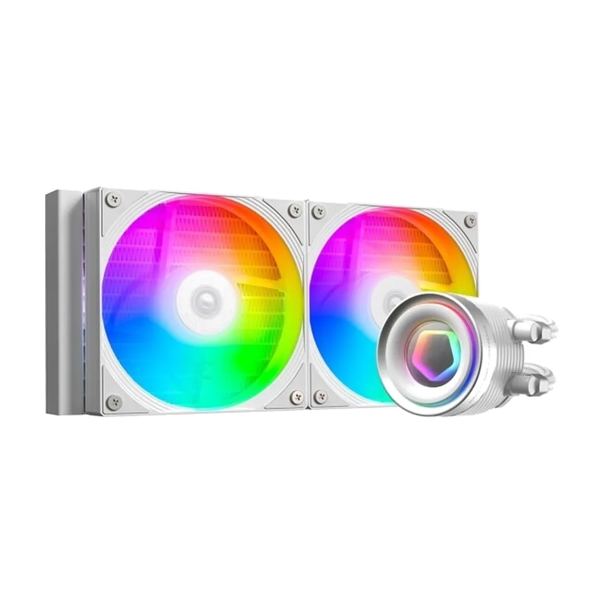 Система жидкостного охлаждения ID-Cooling FX240 TD, 240 мм, 2x120 мм, 300-2000 об/мин, 27.2 дБ, 4-pin PWM, 300 Вт, ARGB, черный