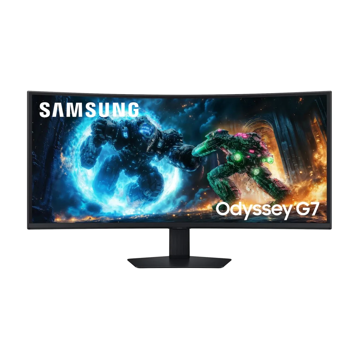 Монитор 40" Samsung Odyssey G7 G75F VA 5120x2160, 180 Гц, 1 мс, 21:9, 350 кд/м², 2xHDMI, DisplayPort, изогнутый экран, HDR, Flicker Free, черный
