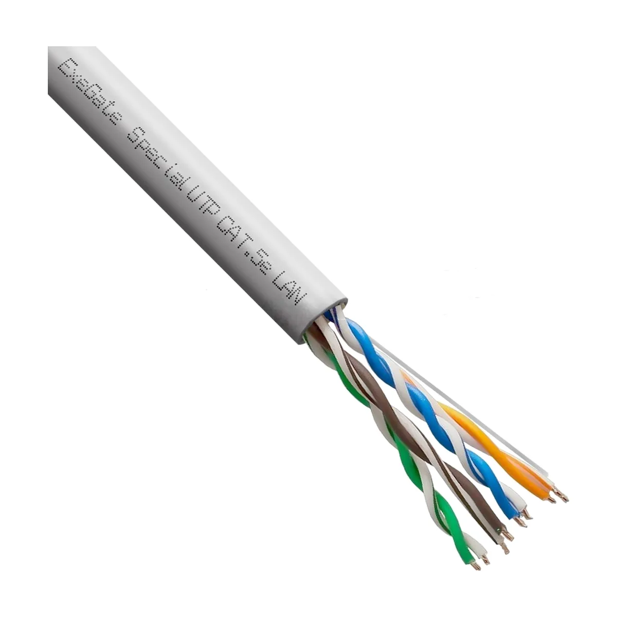 Кабель ExeGate Special UTP4-C5e-CCA-S24-IN-PVC-GY-305 UTP 4 пары кат.5e CCA, 0.48мм (24AWG), 305м, серый, PVC