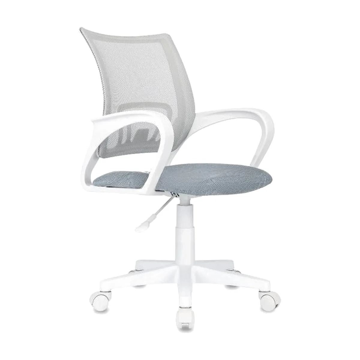 Кресло Domfy DK X-ROOM WH светло-серый TW-02 TW-20 сетка/ткань крестов. пластик белый