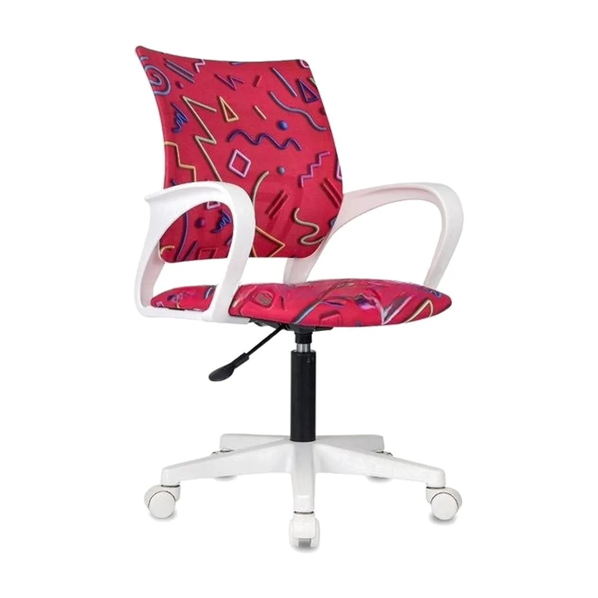 Кресло Domfy DK X-ROOM WH малиновый Sticks 05 крестов. пластик пластик белый