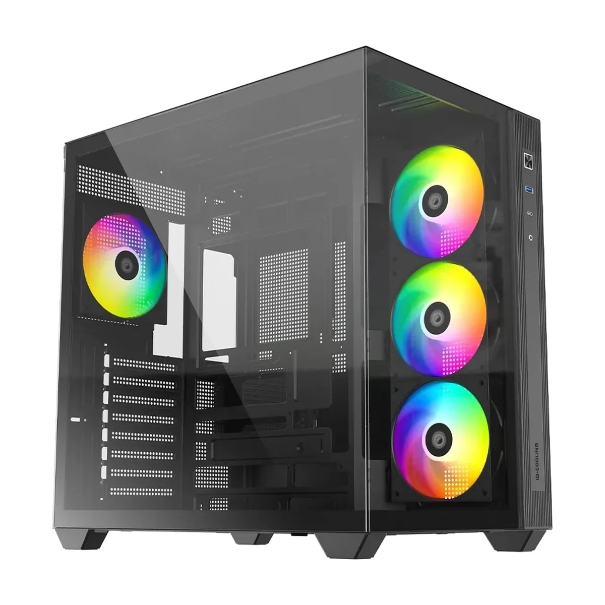 Корпус Case ID-Cooling VIEW 510 ARGB Black ATX/win TG/4 fans/Gen2 Type C/CPU 162mm/GPU 407mm/ no PSU