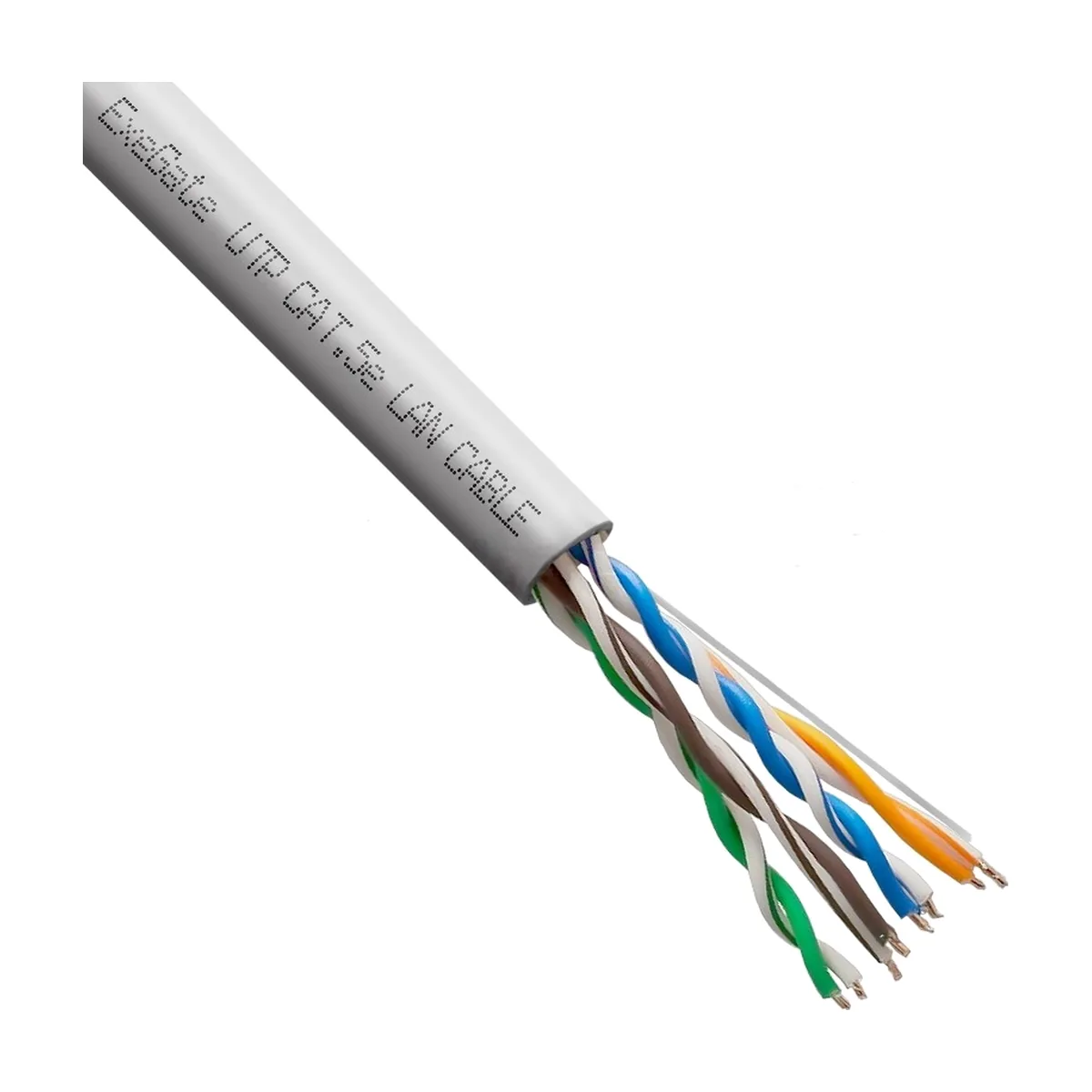 Кабель ExeGate Special UTP4-C5e-CU-S25-IN-PVC-GY-305 UTP 4 пары кат.5e медь, 0.43мм (25AWG), 305м, серый, PVC