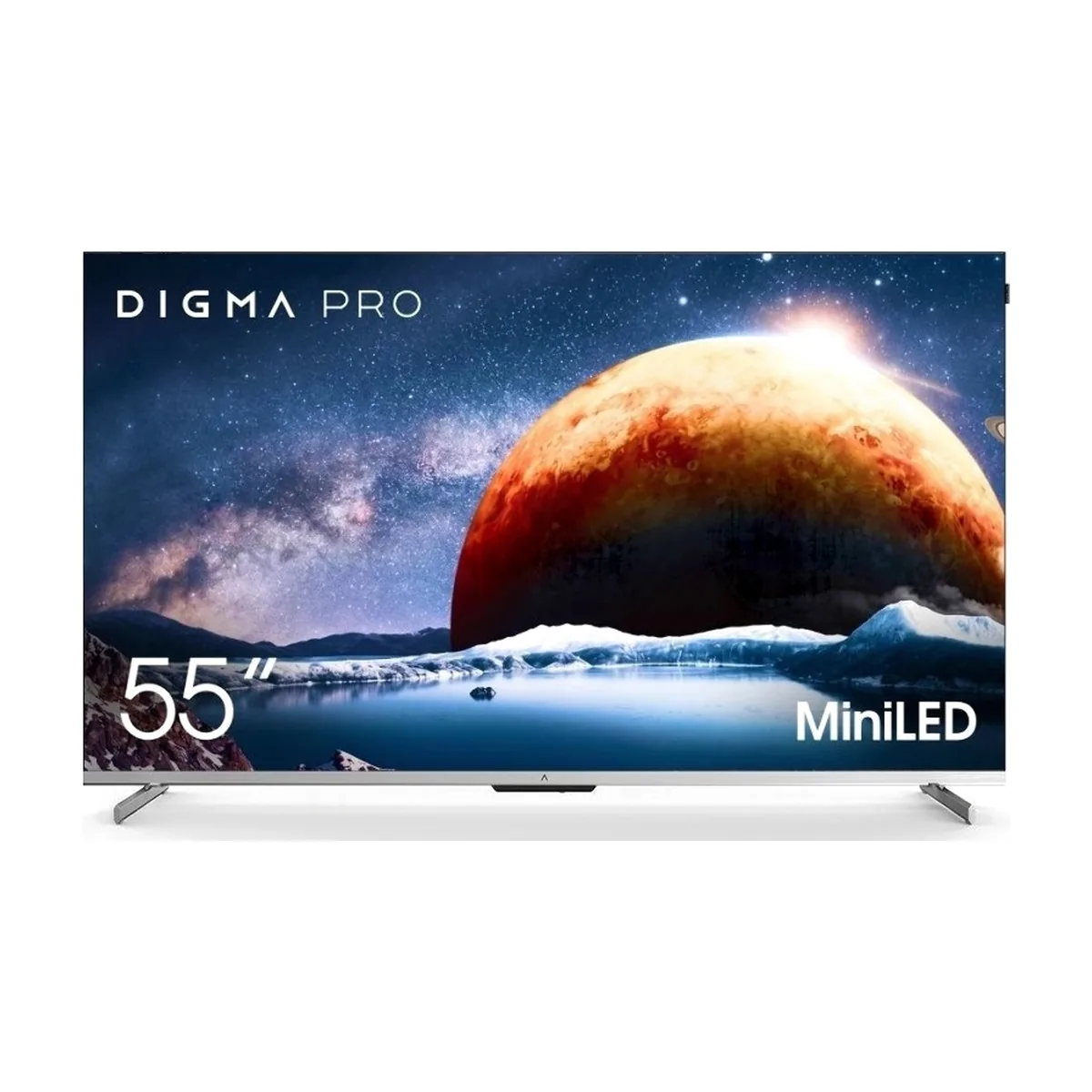 Телевизор Digma PRO 55" Mini LED 55Q серебристый Mini-LED QLED UHD 144Hz Smart TV Google TV 3GB/32GB