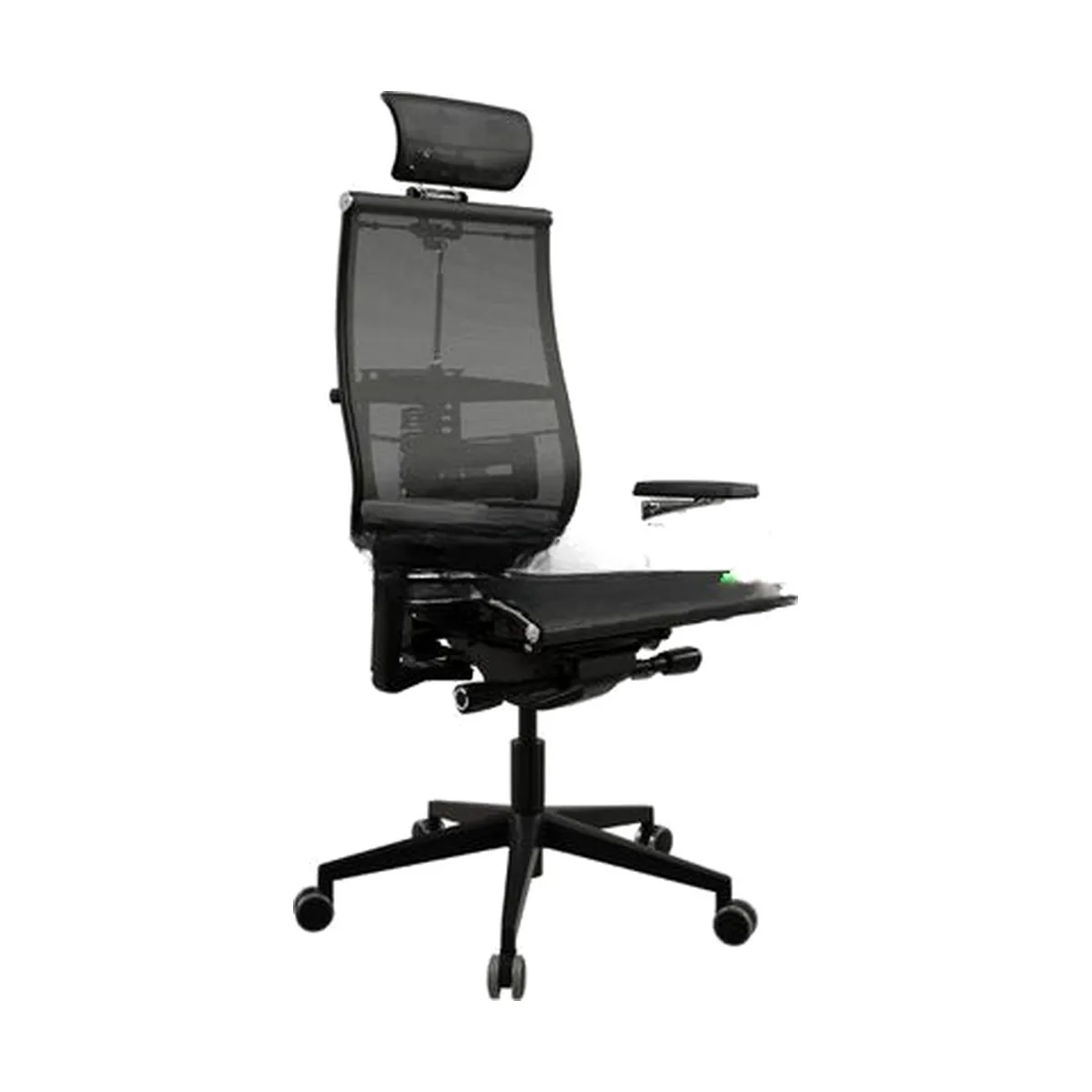 Кресло руководителя эргономичное Метта Yoga Spine Black Edition черный сиденье черный сетка с подголов. крестов.5-луч. металл хром