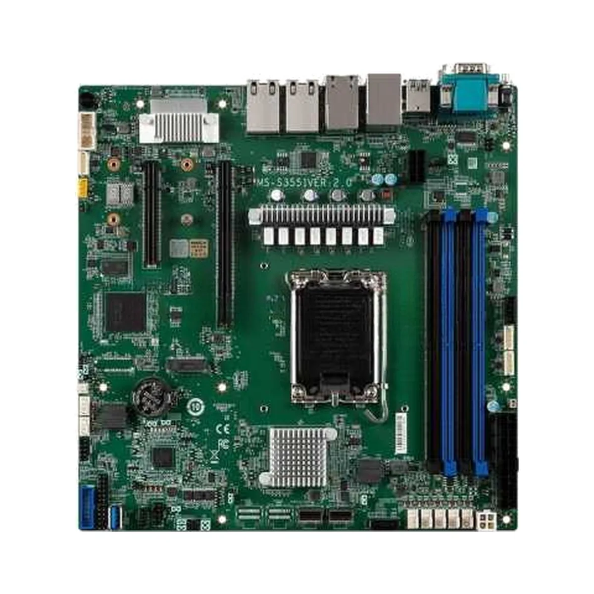 Материнская плата MSI D1500GB2N-1G, LGA1700, Intel C262, 4xDDR5, 8xSATA, 1xM.2, 1xPCIe 5.0 x16, 1xPCIe 4.0 x8, 1xD-Sub, 3x 1Gb LAN, 4xUSB 3.2 Gen1, 1xCOM, microATX