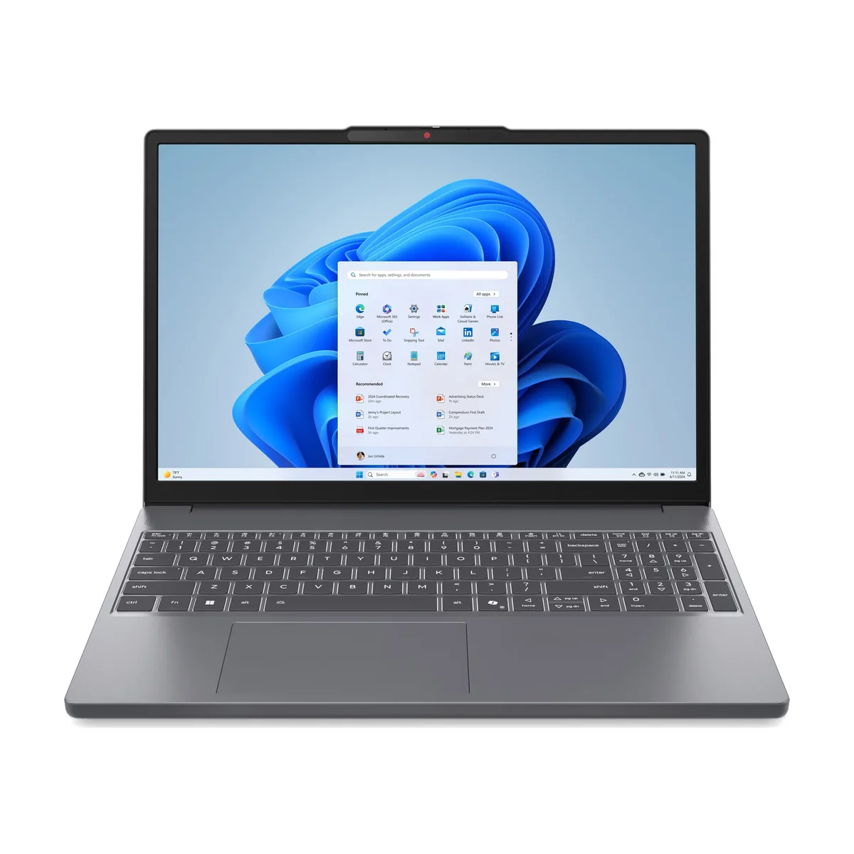 Ноутбук Lenovo IdeaPad Slim 3 15ARP10/15.3"/IPS/AMD Ryzen 7 170/16Gb/512Gb/SSD/AMD Radeon 680M/Windows 11 Home/серый/1.59kg