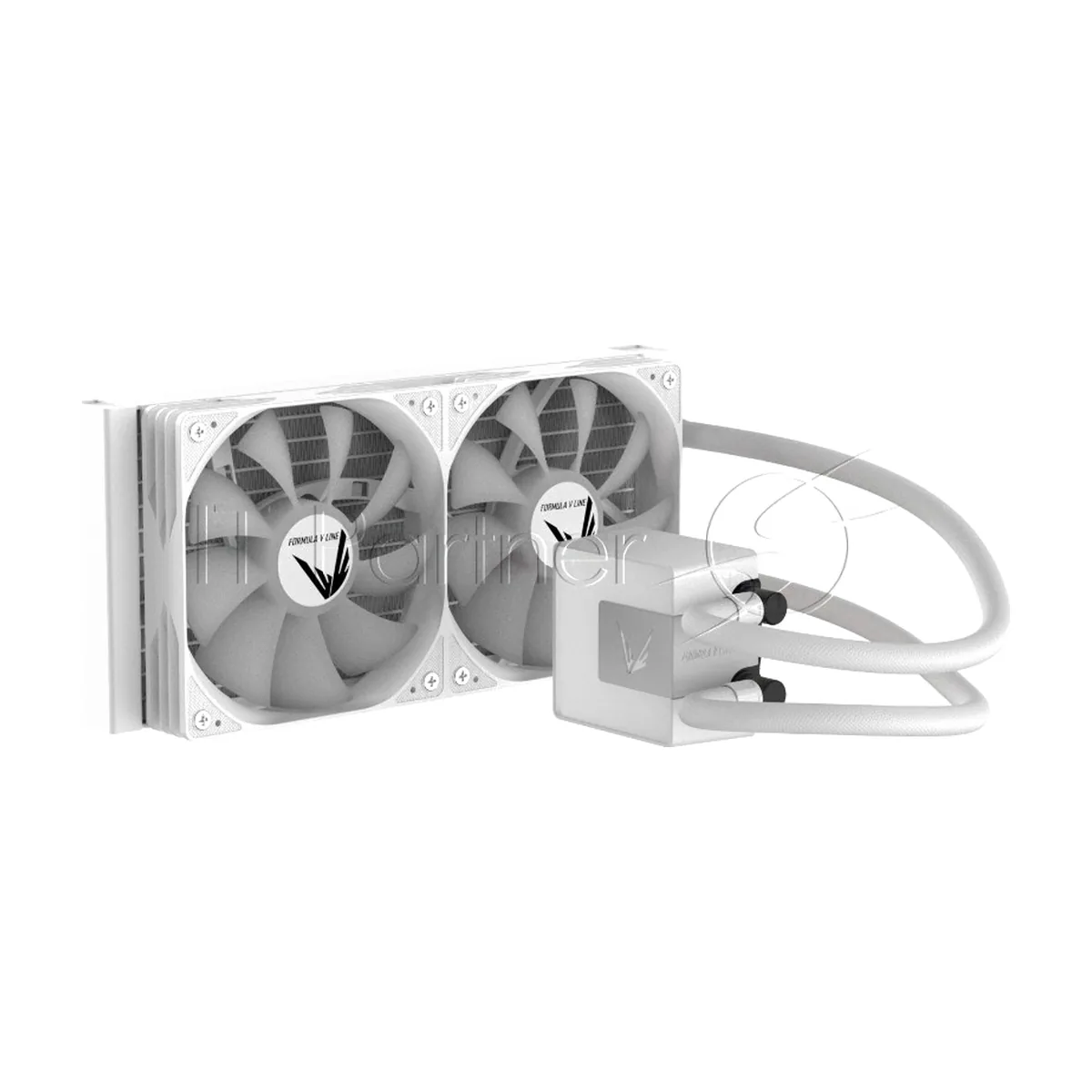 Система жидкостного охлаждения Formula Ice Jet Glow 240 ARGB Soc-AM5/AM4/1200/2066/1700/1851 белый 4-pin 1-27.2dB Al+Cu 310W Ret (ICE JET GLOW 240 WH)