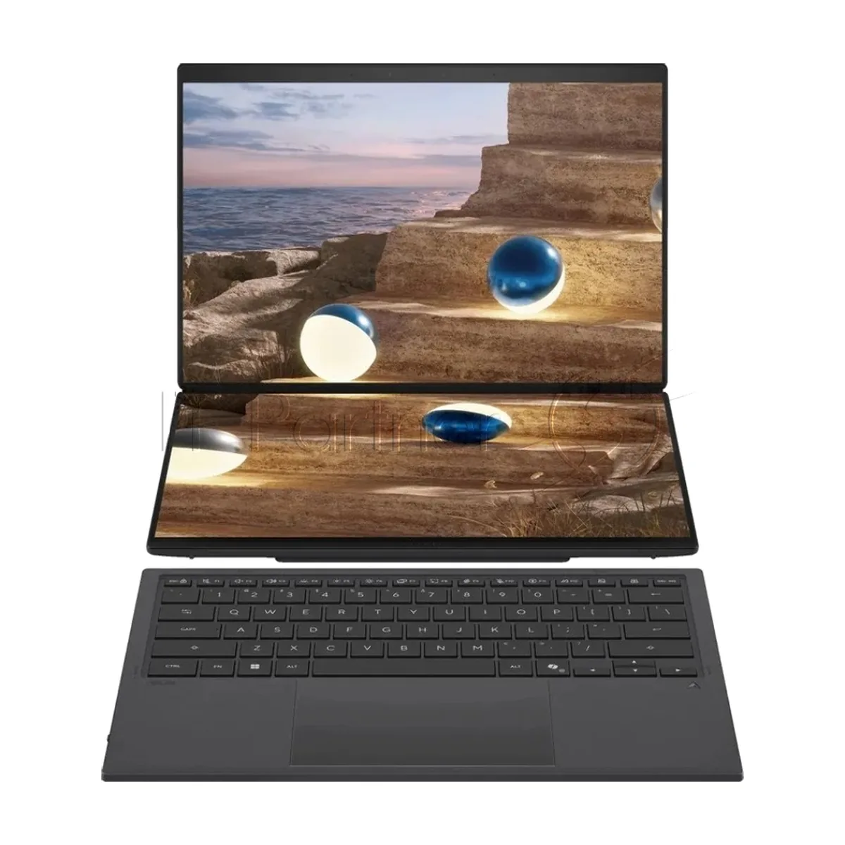 Ноутбук ASUS Zenbook Duo UX8407AA-SN538X/14"/OLED/Intel Core Ultra X9 378H/32Gb/1Tb/SSD/Intel Arc B390/Windows 11 Pro/серый/1.65kg