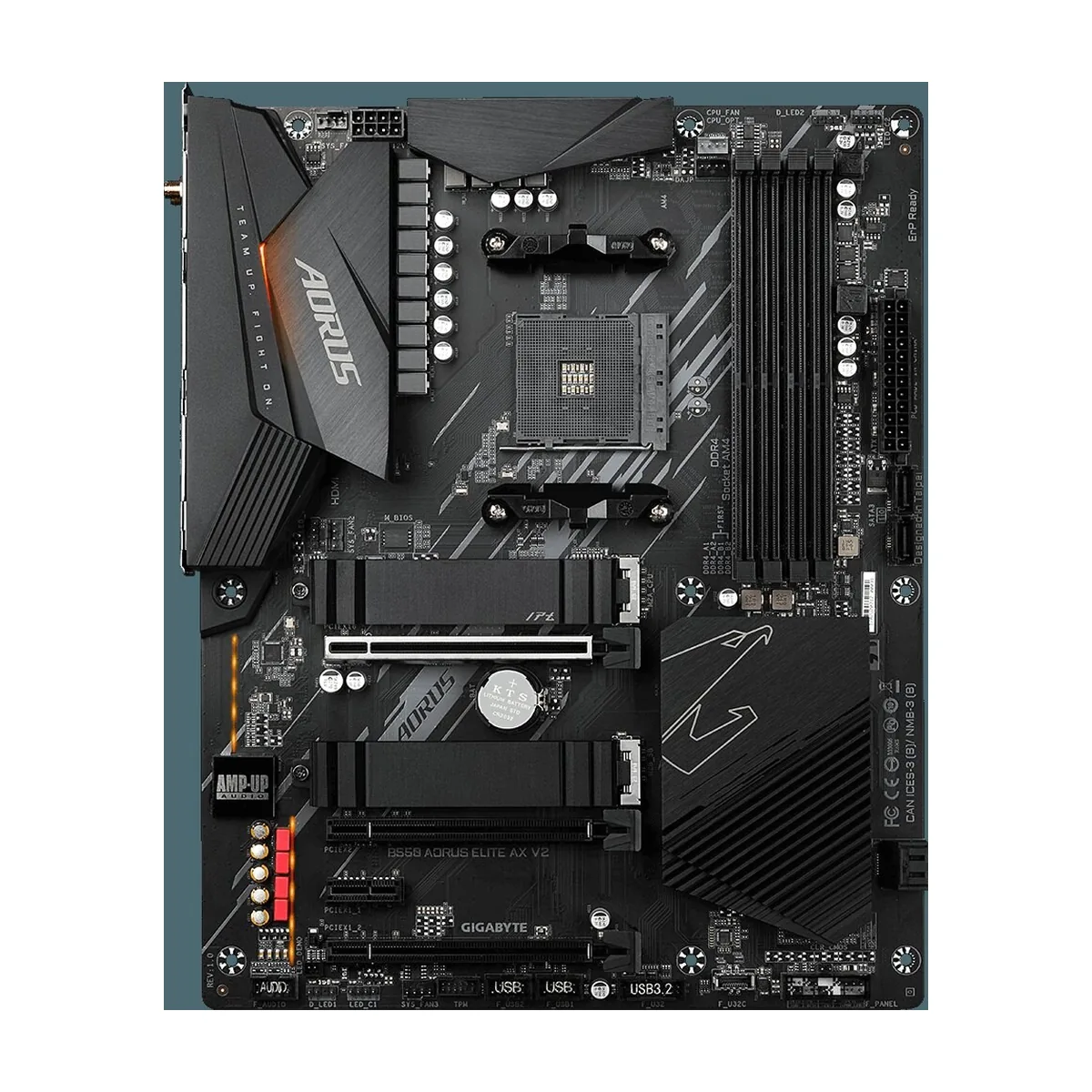 Материнская плата Gigabyte B550 X EAGLE WIFI6E, AM4, AMD B550, 4xDDR4, 4xSATA, 2xM.2, 1xPCIe 4.0 x16, 4xPCIe 3.0 x1, 1xHDMI, 1x2.5Gb LAN, 4xUSB 2.0, 3xUSB 3.2 Gen 1, 1xUSB 3.2 Gen 2, 1xUSB Type-C, 3x3.5 мм, 7.1, ATX