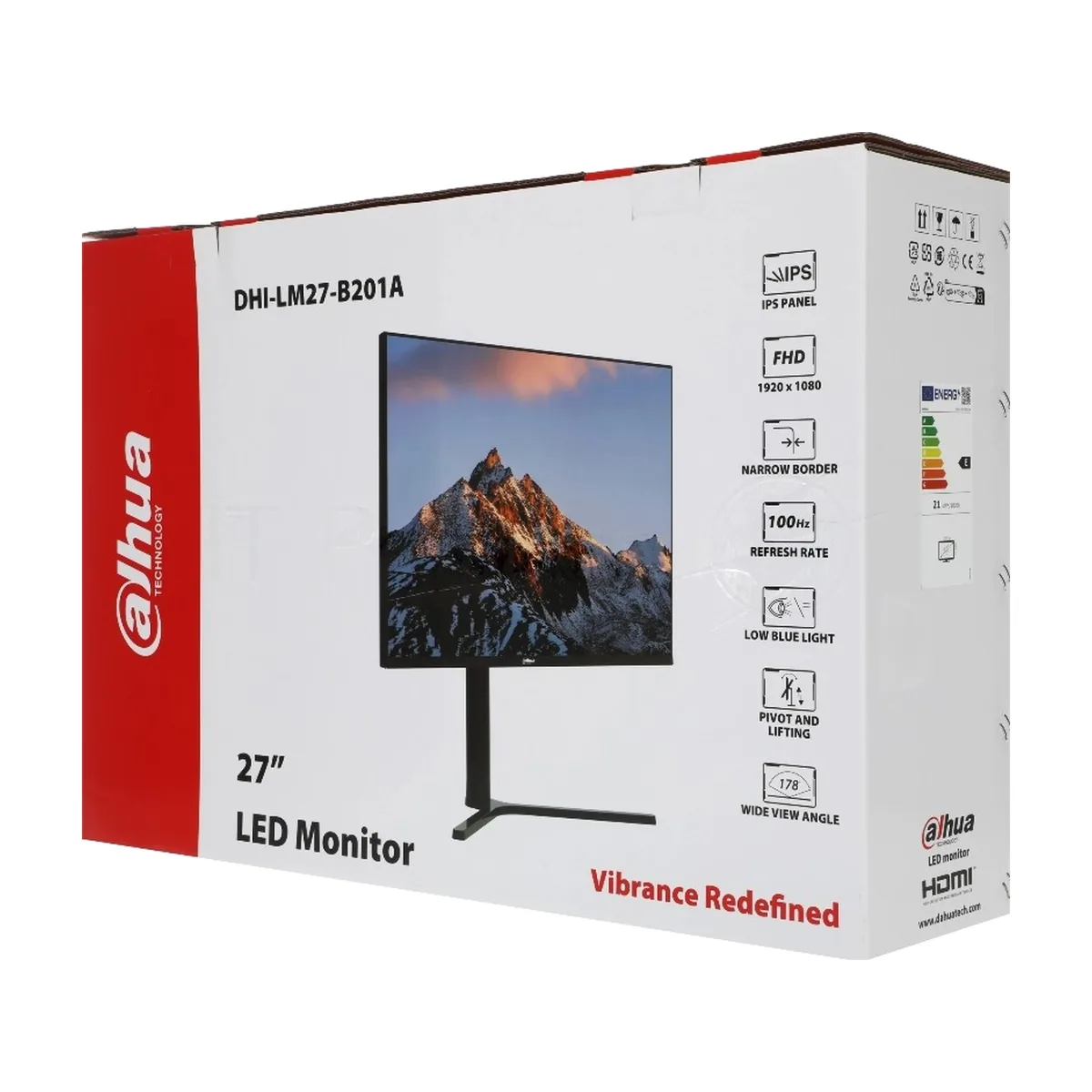 Монитор Dahua 27" DHI-LM27-B201AYS черный IPS LED 5ms 16:9 HDMI M/M матовая 1000:1 250cd 178гр/178гр 1920x1080 100Hz VGA FHD 3.84кг