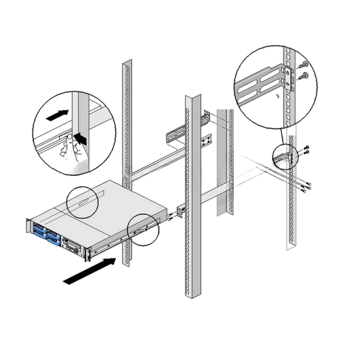 Рельсы SLIDE RAIL 20-26" 2U-4U RM236/RM241/RM242/RM423/RM413 (84H341300-002)