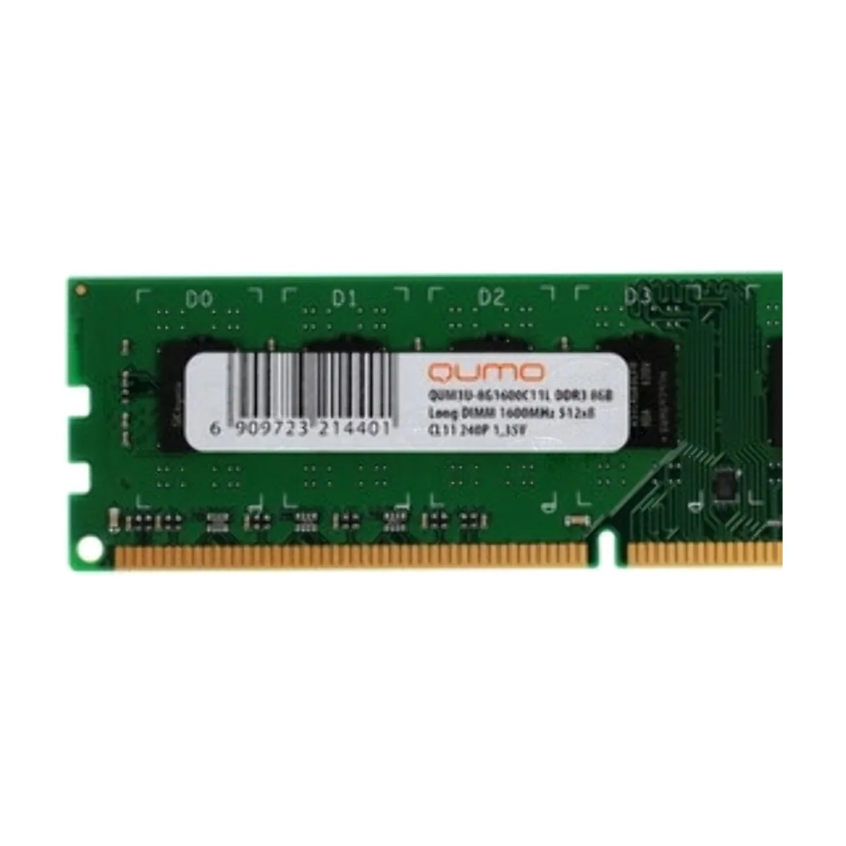 Оперативная память Qumo, DDR3, 8GB, (1x8GB,), UDIMM, 1600MHz, CL11