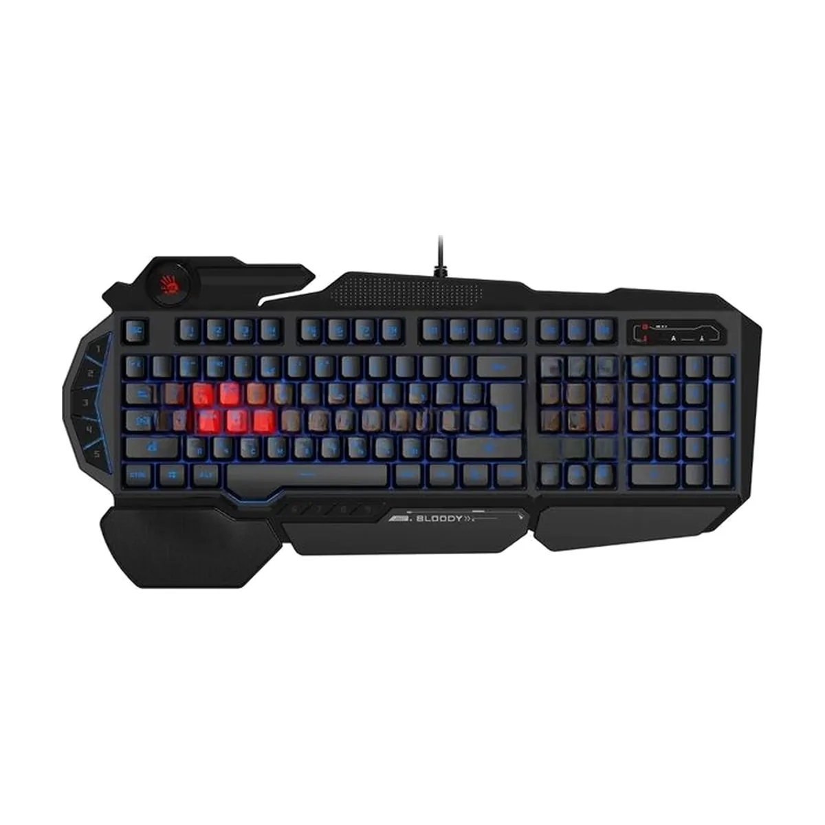 Клавиатура A4Tech Bloody B318 черный USB Multimedia Gamer LED (подставка для запястий)
