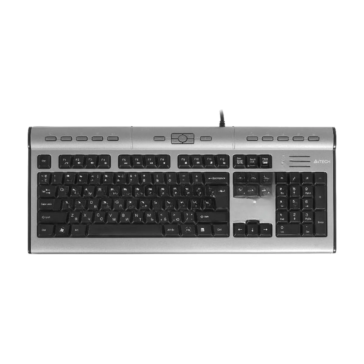 Клавиатура проводная A4Tech KLS-7MUU USB серебристый/черный