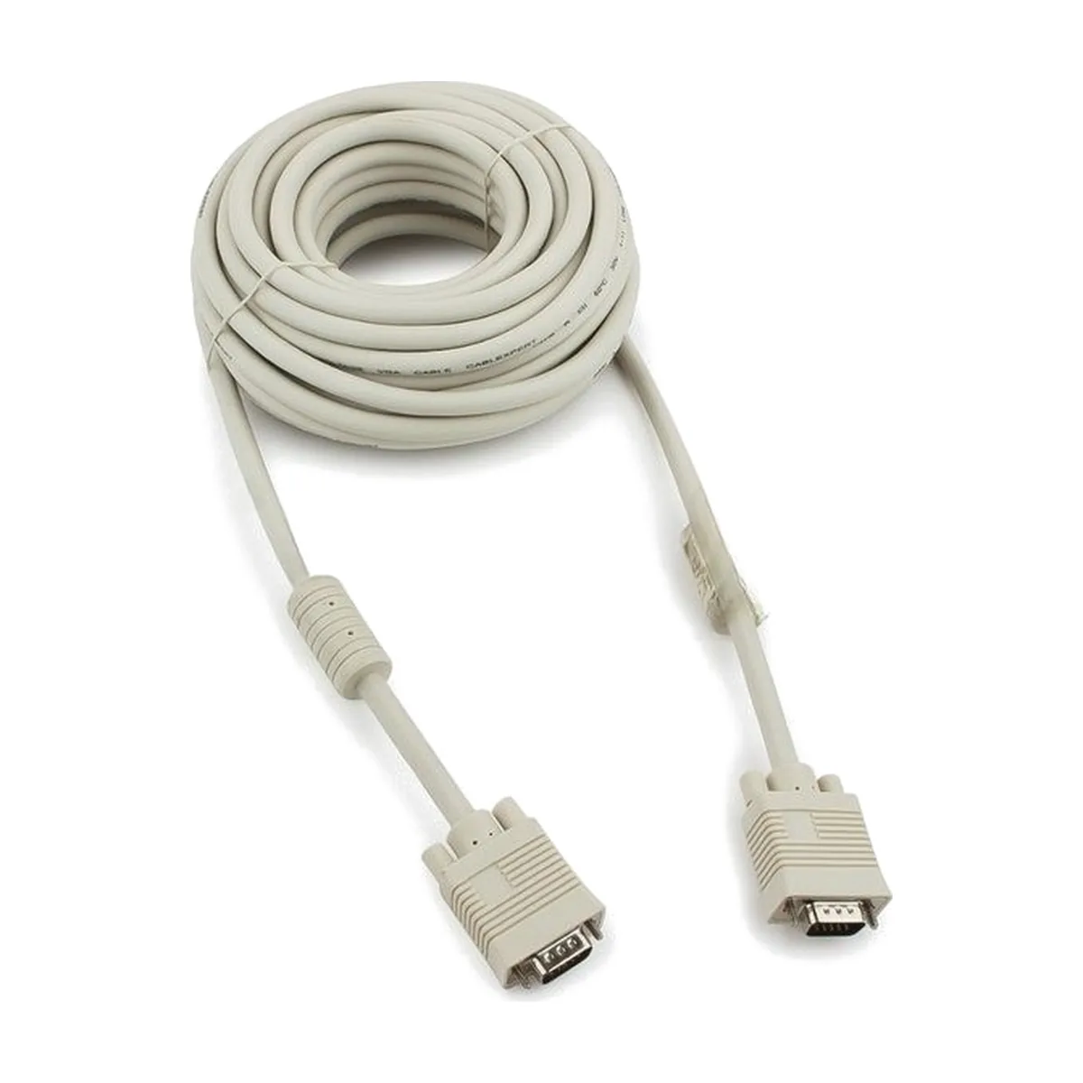 Кабель Gembird/Cablexpert VGA Premium, 15M/15M, 10м, серый, тройной экран, феррит.кольца