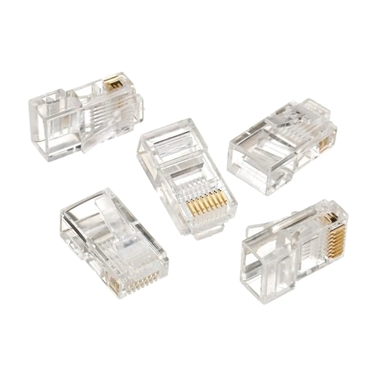 Коннектор Gembird Вилка RJ-45 LC-8P8C-001 (3-зубца) cat.5e, для одножильного кабеля (100 шт.)