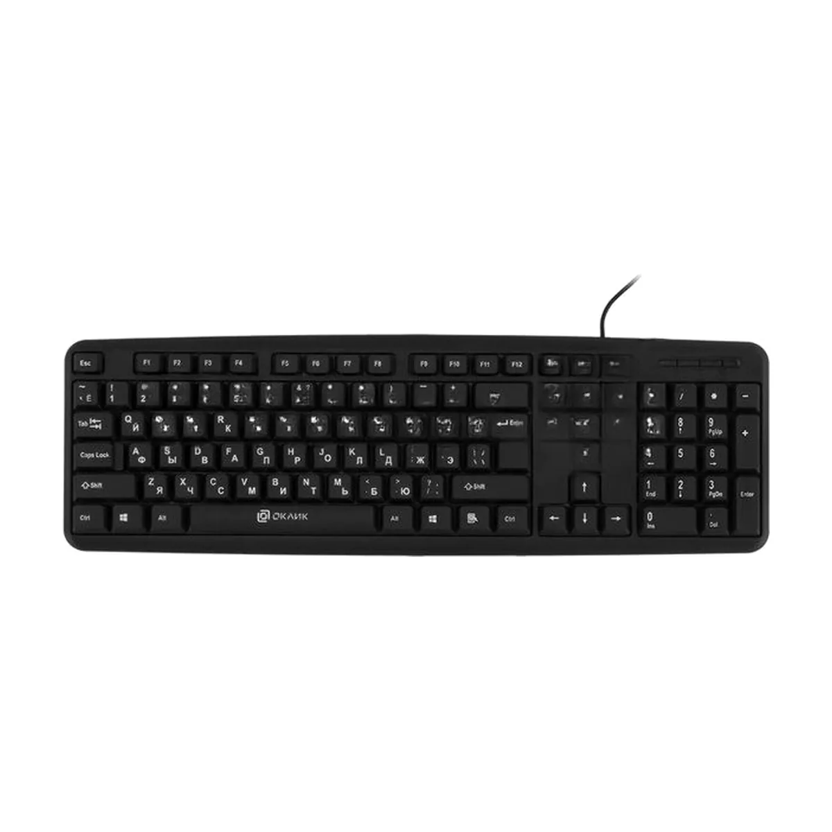 Клавиатура Oklick 180M проводная, USB Type-A, чёрный