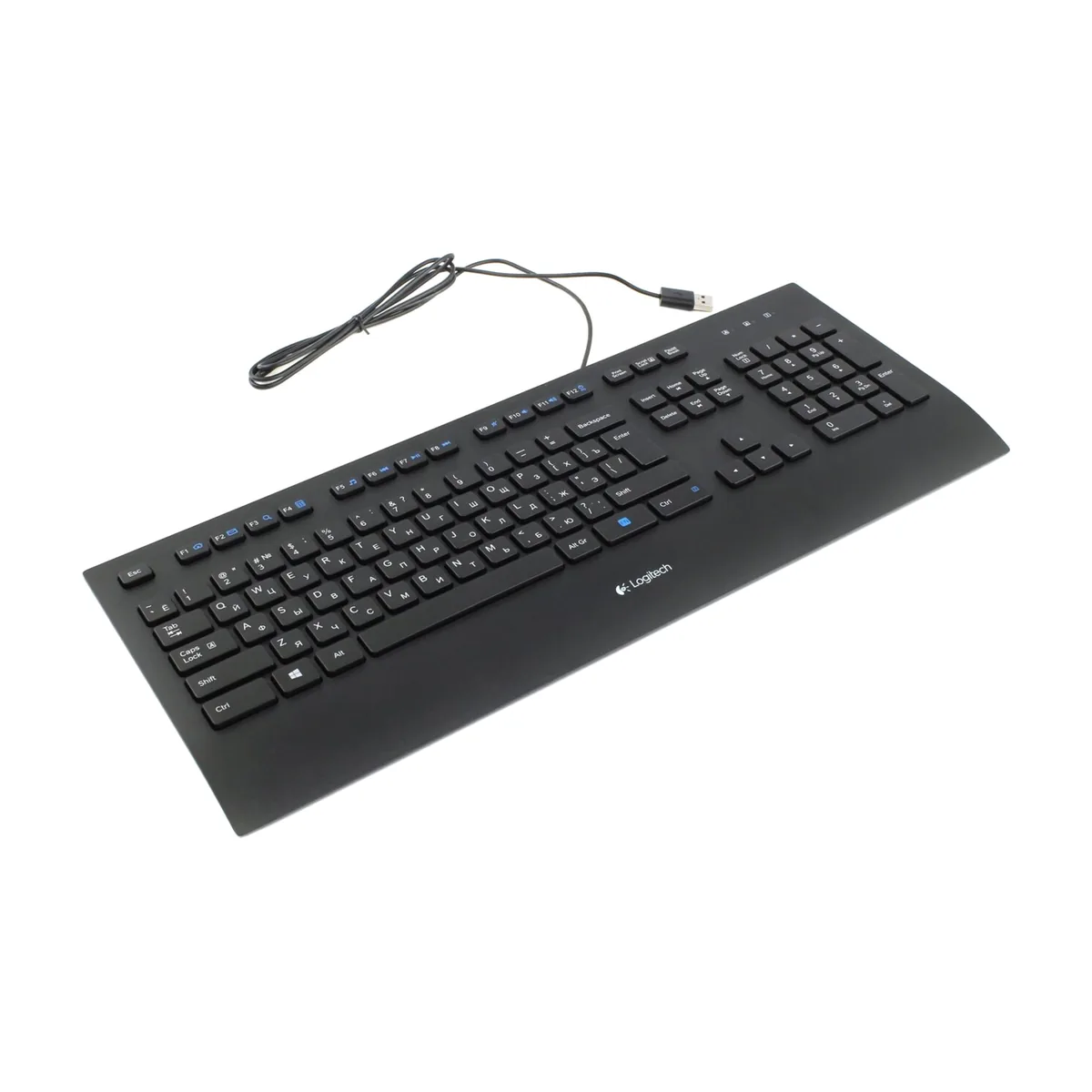 Клавиатура проводная Logitech Keyboard K280E (920-005215) USB черный