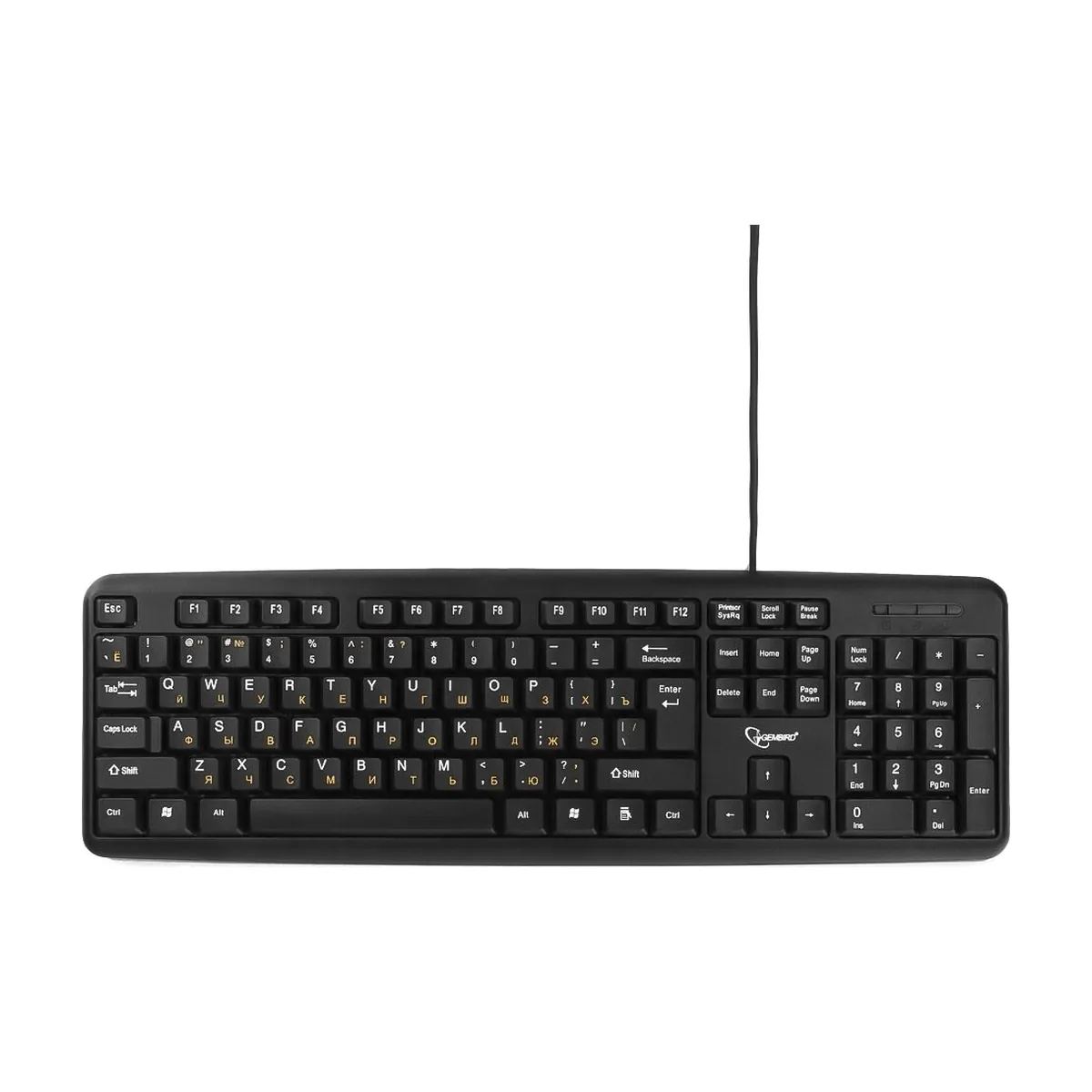 Клавиатура проводная Gembird KB-8320U-BL, USB, черный