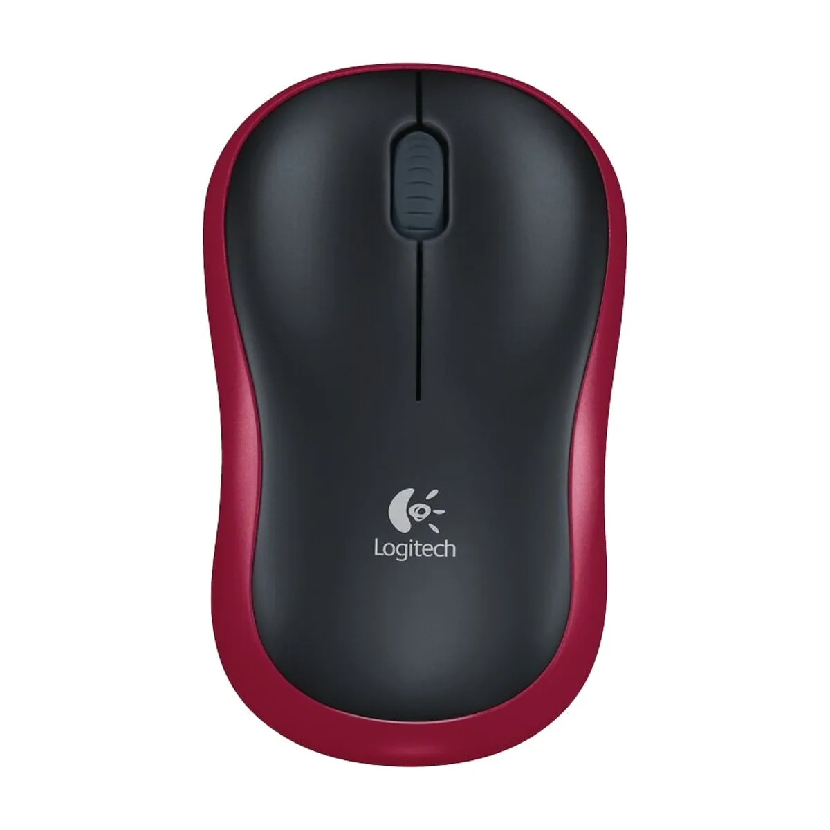 Мышь беспроводная Logitech M185, красный, 1000 dpi, радиоканал, USB, кнопки - 3