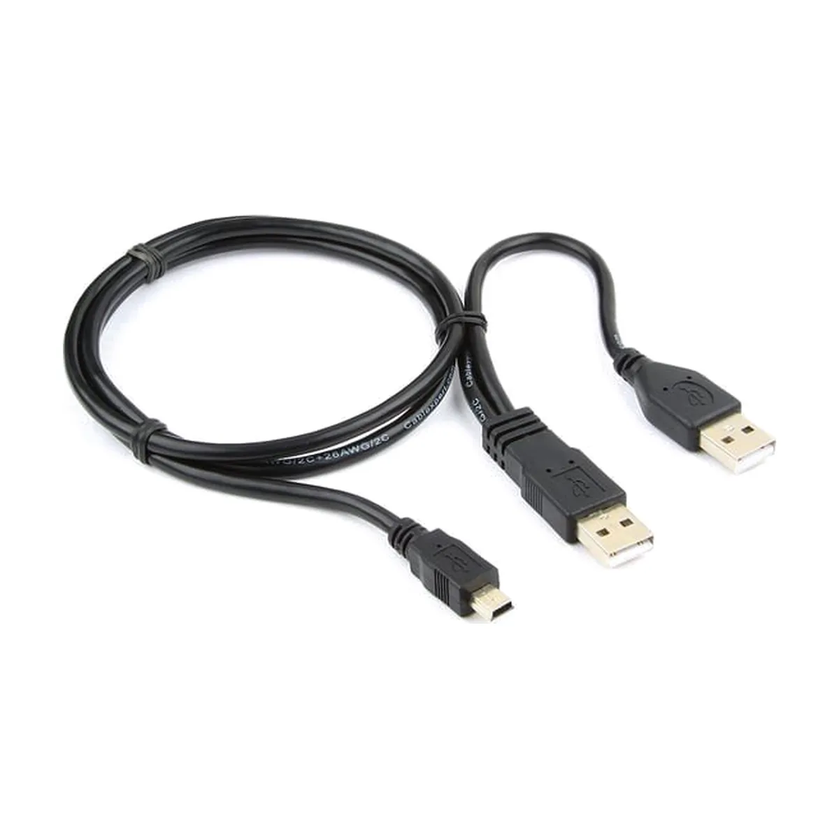Кабель Gembird/Cablexpert USB 2.0 Pro, 2xAM/miniBM 5P, 0.9м, экран, черный