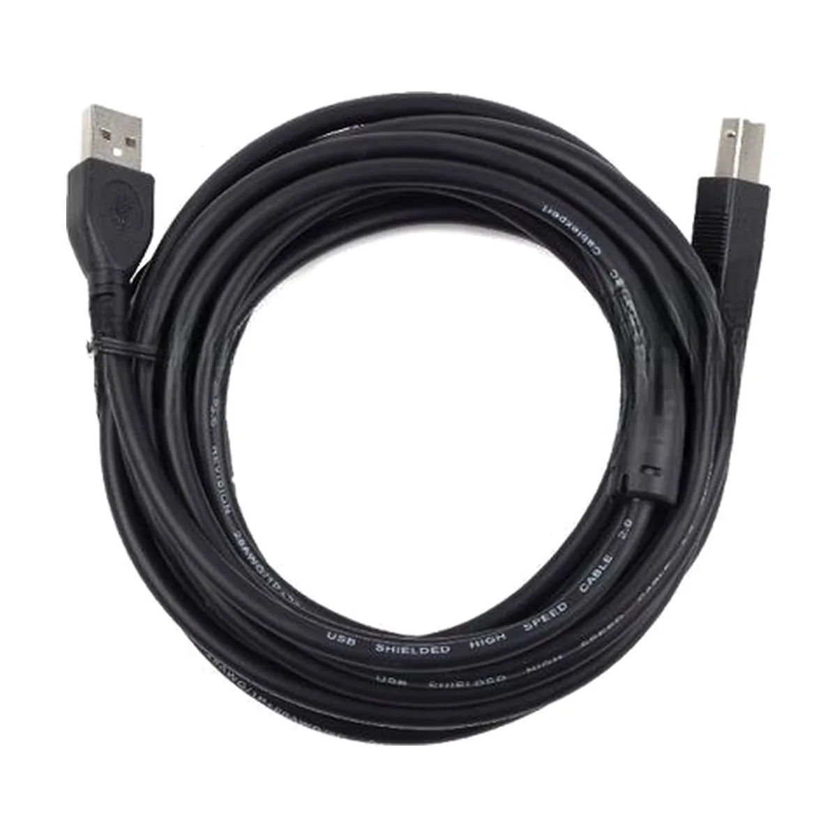 Кабель Gembird/Cablexpert USB 2.0 Pro AM/BM, 3м, экран, 2феррит.кольца, черный, пакет
