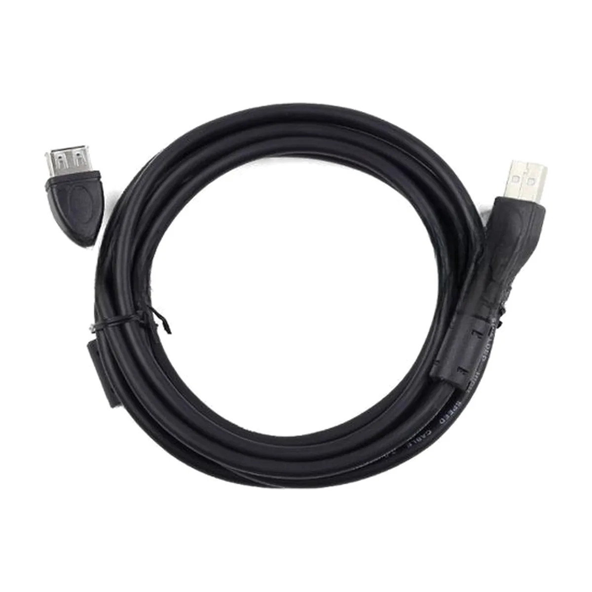 Кабель Gembird/Cablexpert USB 2.0 Pro AM/AF, 3м, экран, 2феррит.кольца, черный, пакет