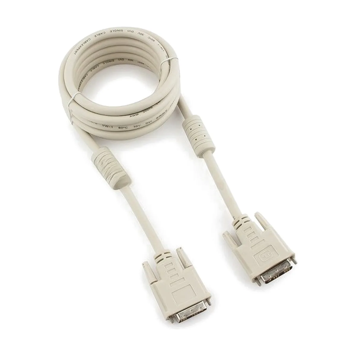Кабель DVI-D single link Gembird, 3м, 19M/19M экран, феррит.кольца, пакет