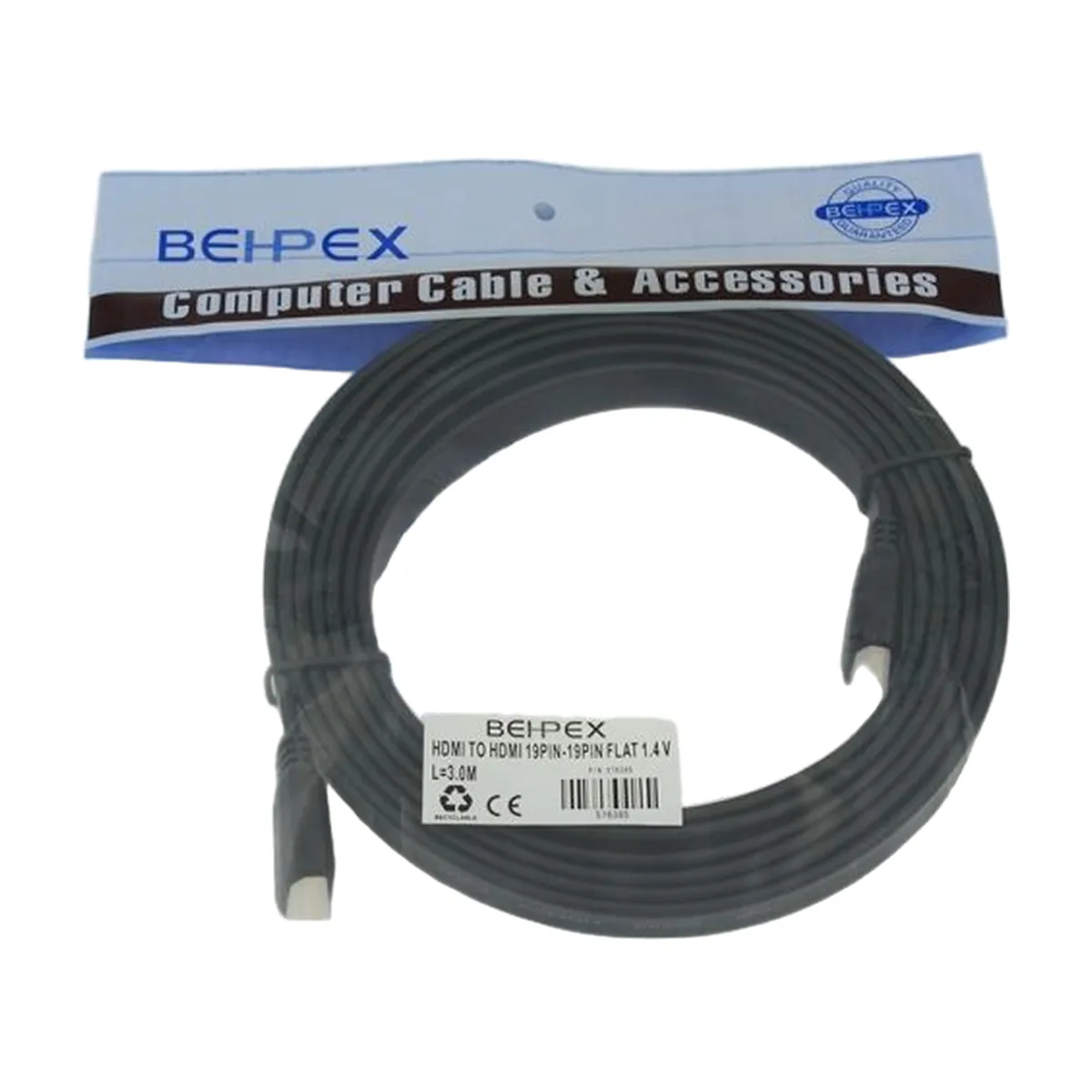 Кабель аудио-видео Behpex HDMI (m)/HDMI (m) 3м. черный