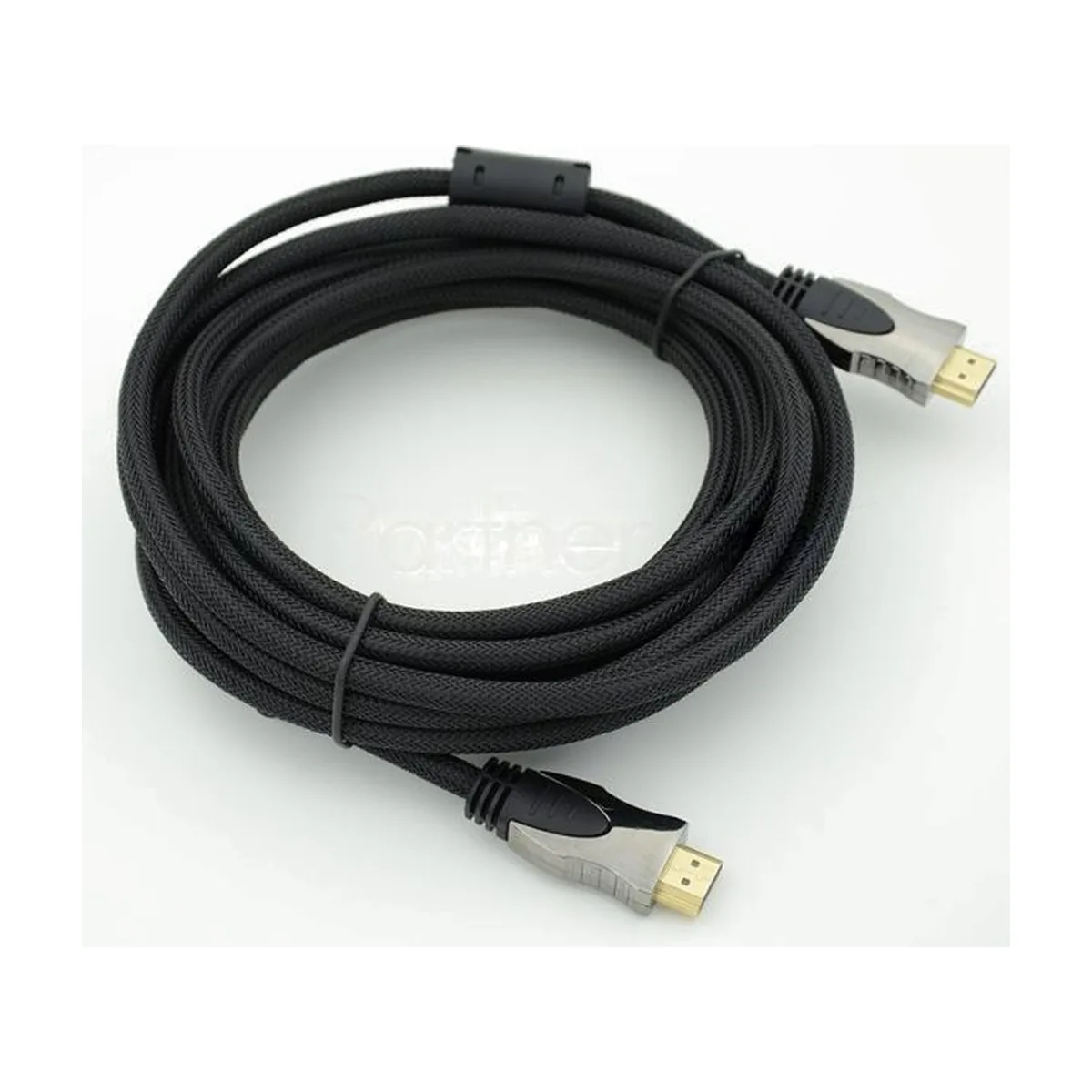 Кабель HDMI Ver.1.4 Gray jack HDMI(19pin)/HDMI(19pin) (5м) феррит.кольца позолоченные контакты