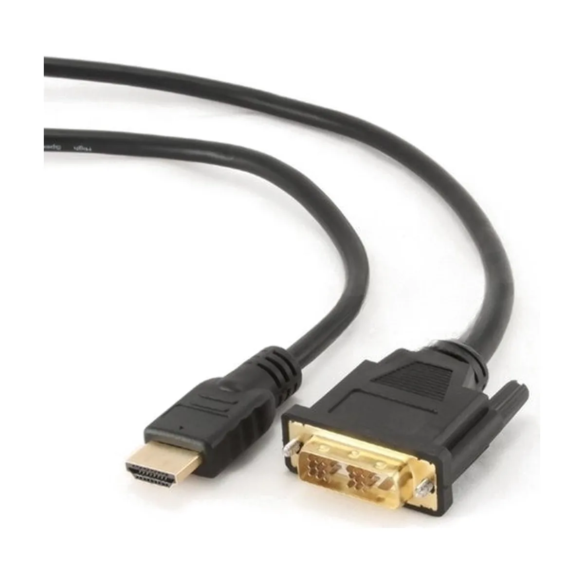 Кабель HDMI-DVI Cablexpert CC-HDMI-DVI-15, 19M/19M, single link, медь, позол.разъемы, экран, 4.5м, черный, пакет